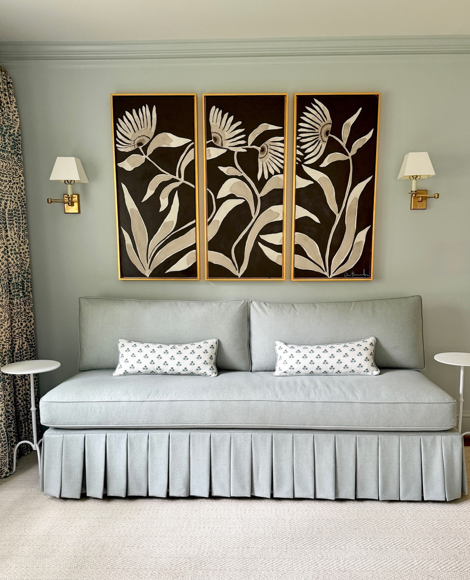 3. Let Pale Sage Frame Bold Botanical Art