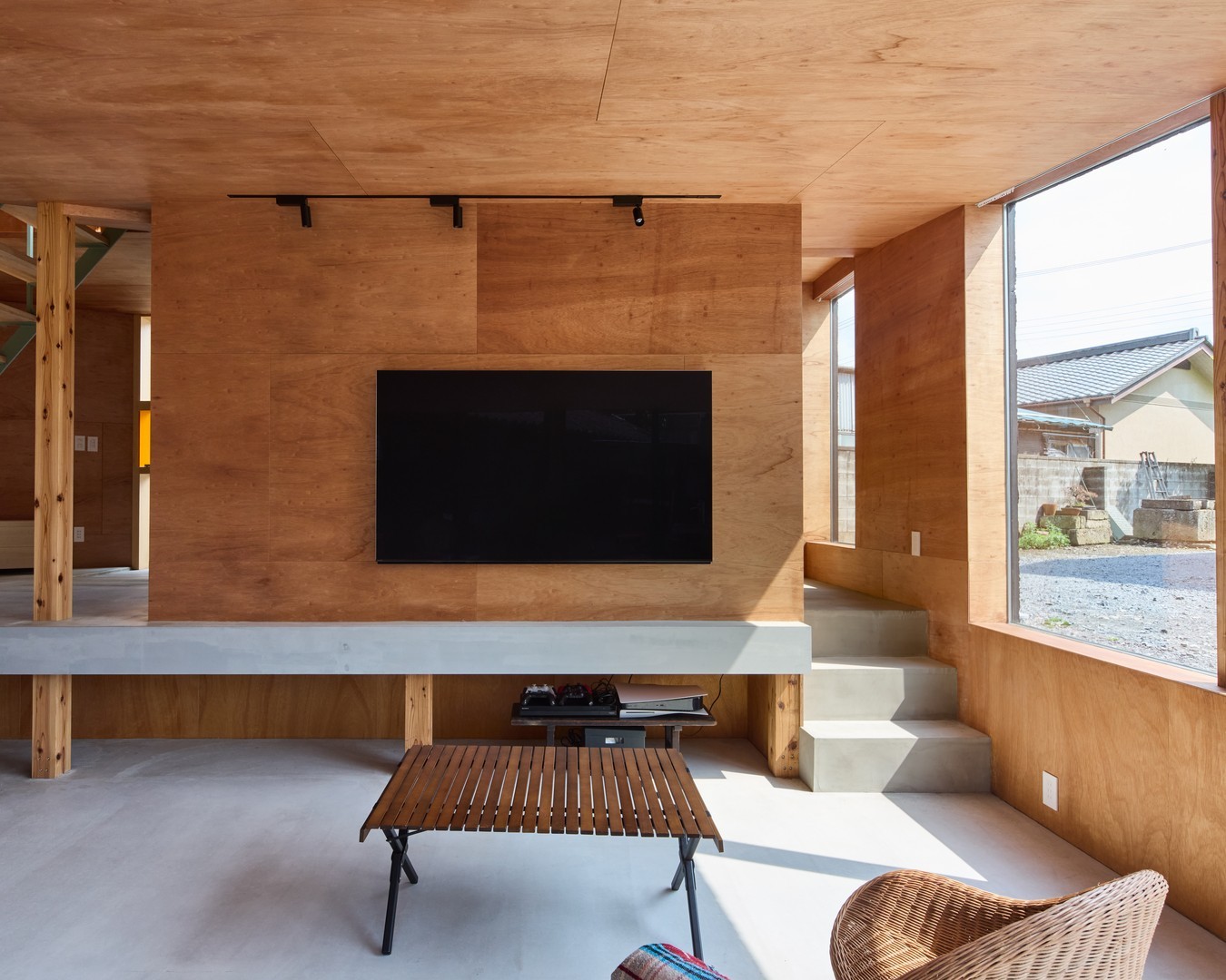 4. Wrap a Media Wall in Natural Wood
