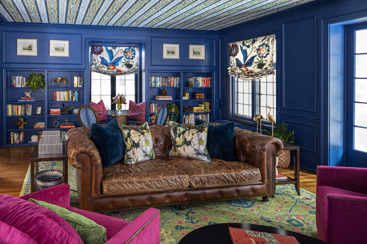 5. Pair Sapphire Walls with Magenta Chairs