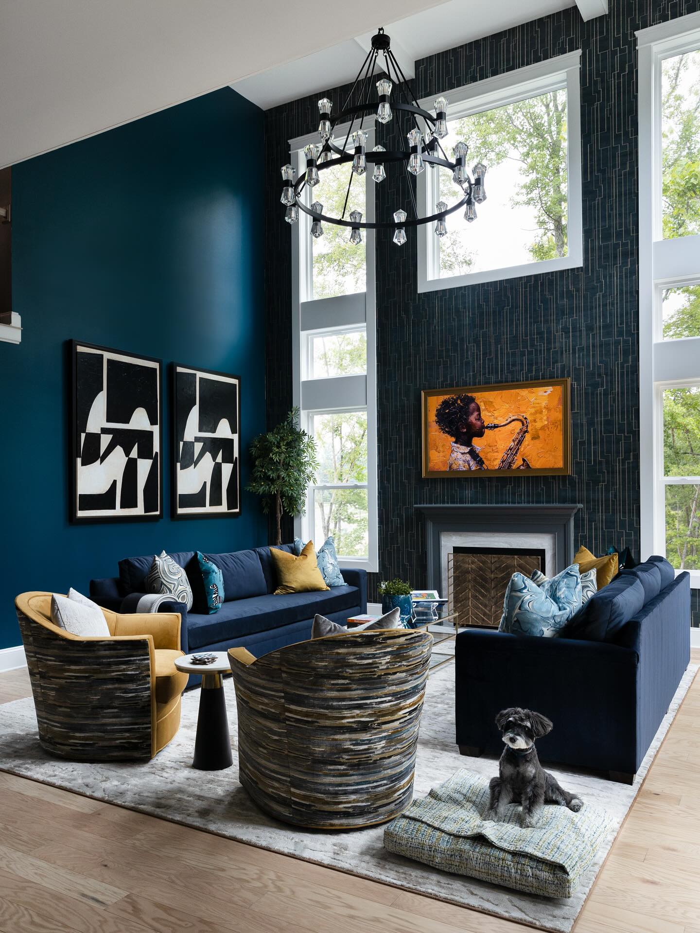 11. Use Jewel Blue to Ground a Tall Room