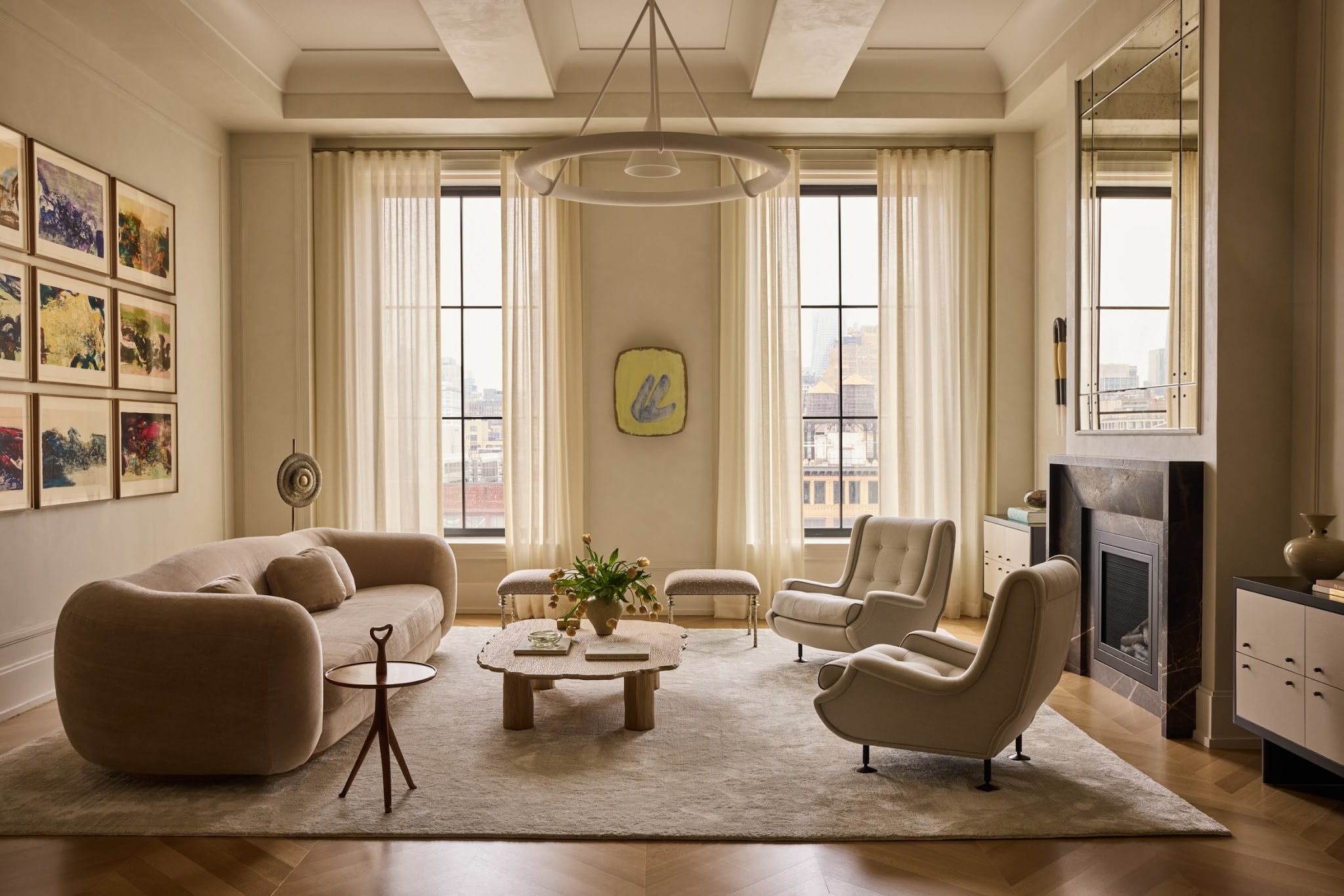7. Soften the Room With Curved Seating