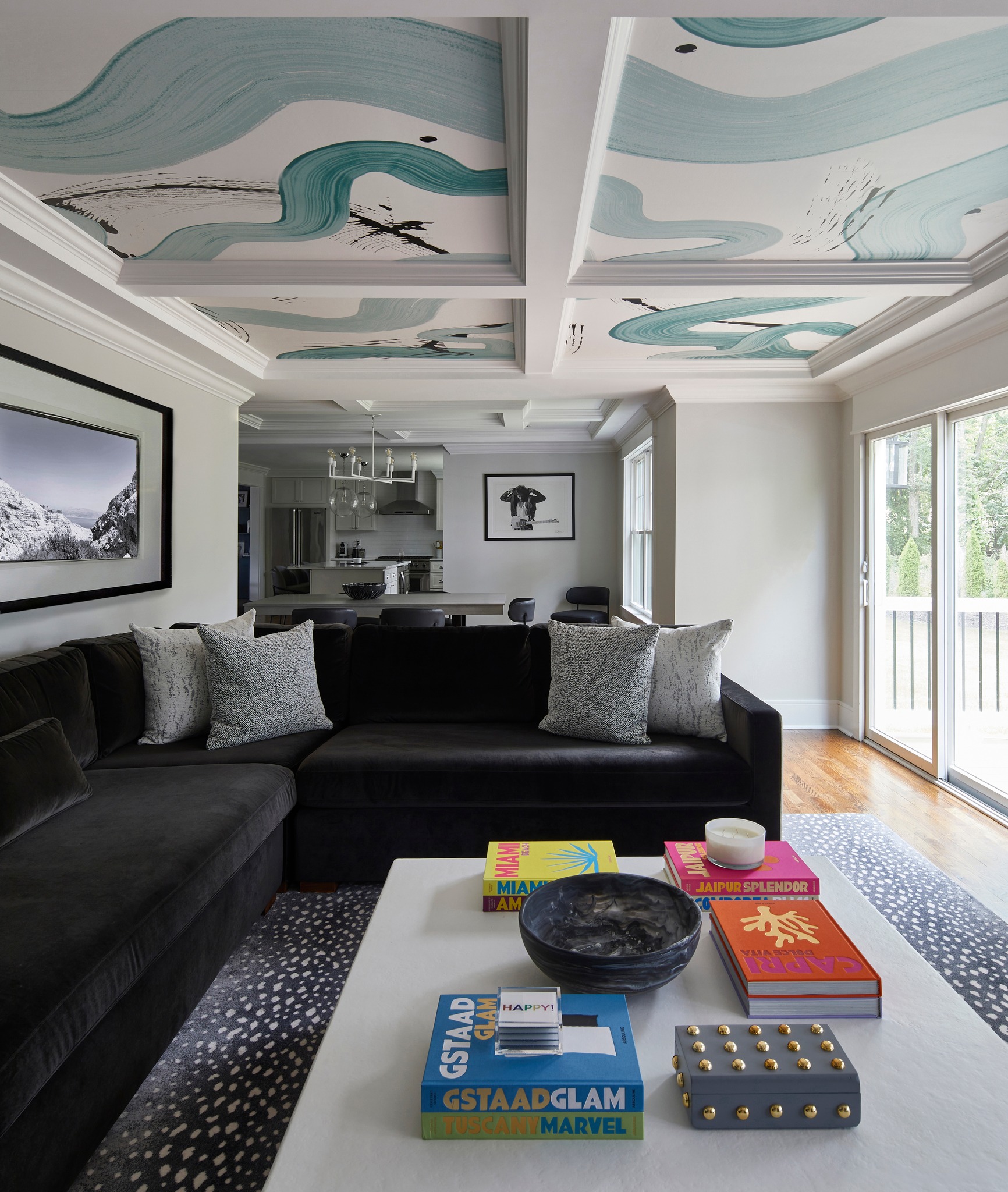 Use Ceiling Pattern to Define an Open Living Zone
