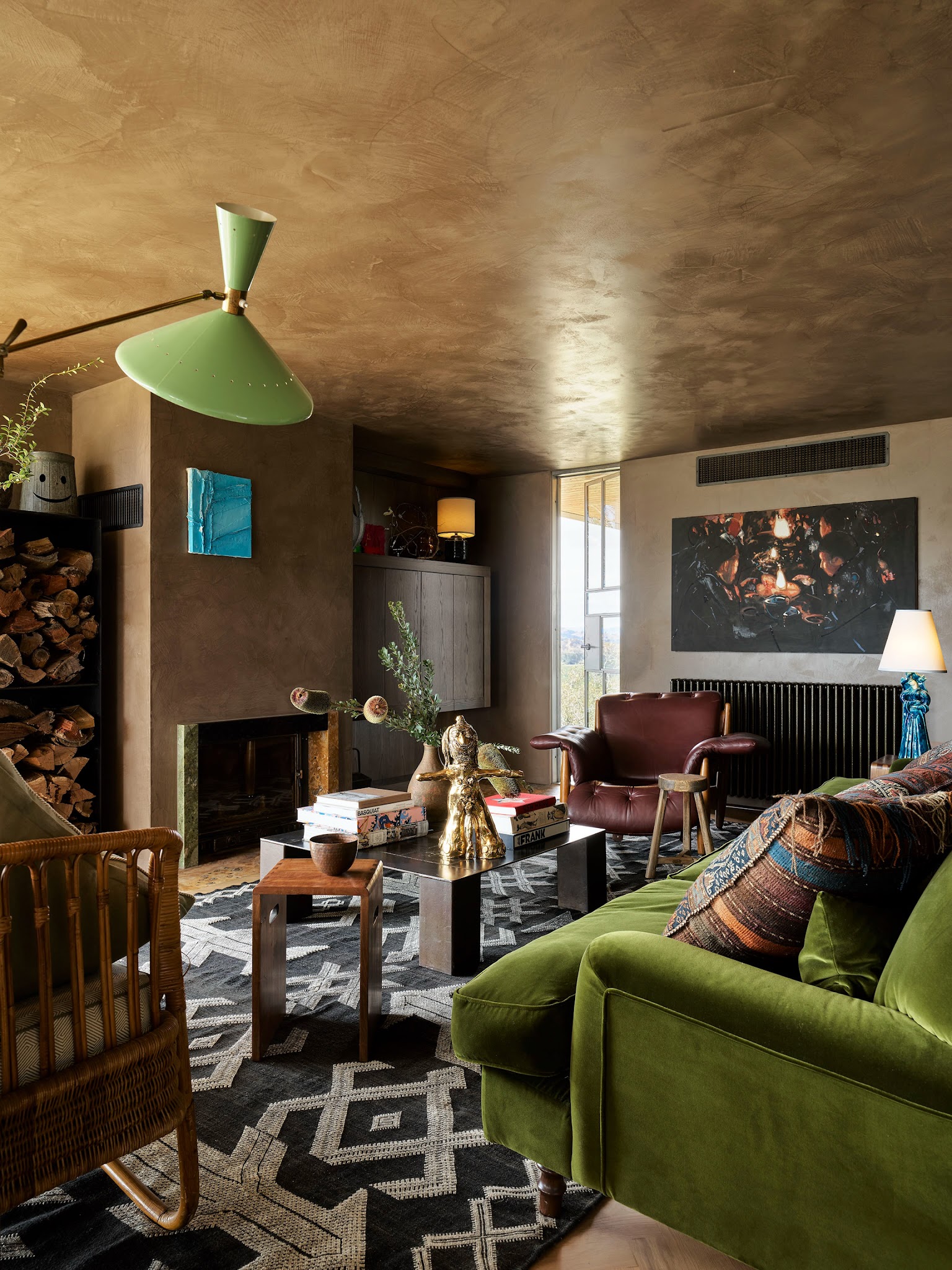 3. Build an Eclectic Room Around Olive Green