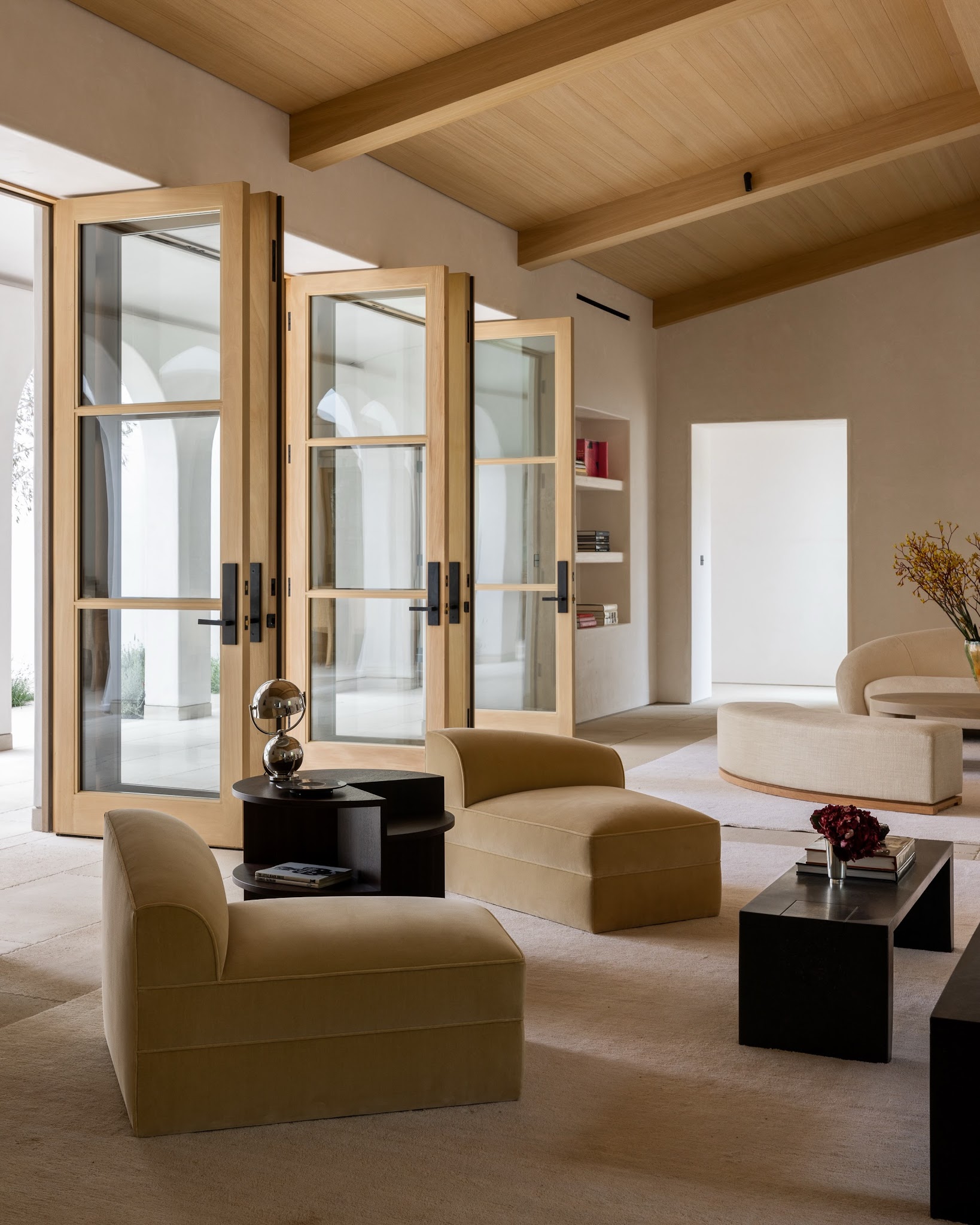 6. Let Sculptural Chairs Define a Sunny Seating Area