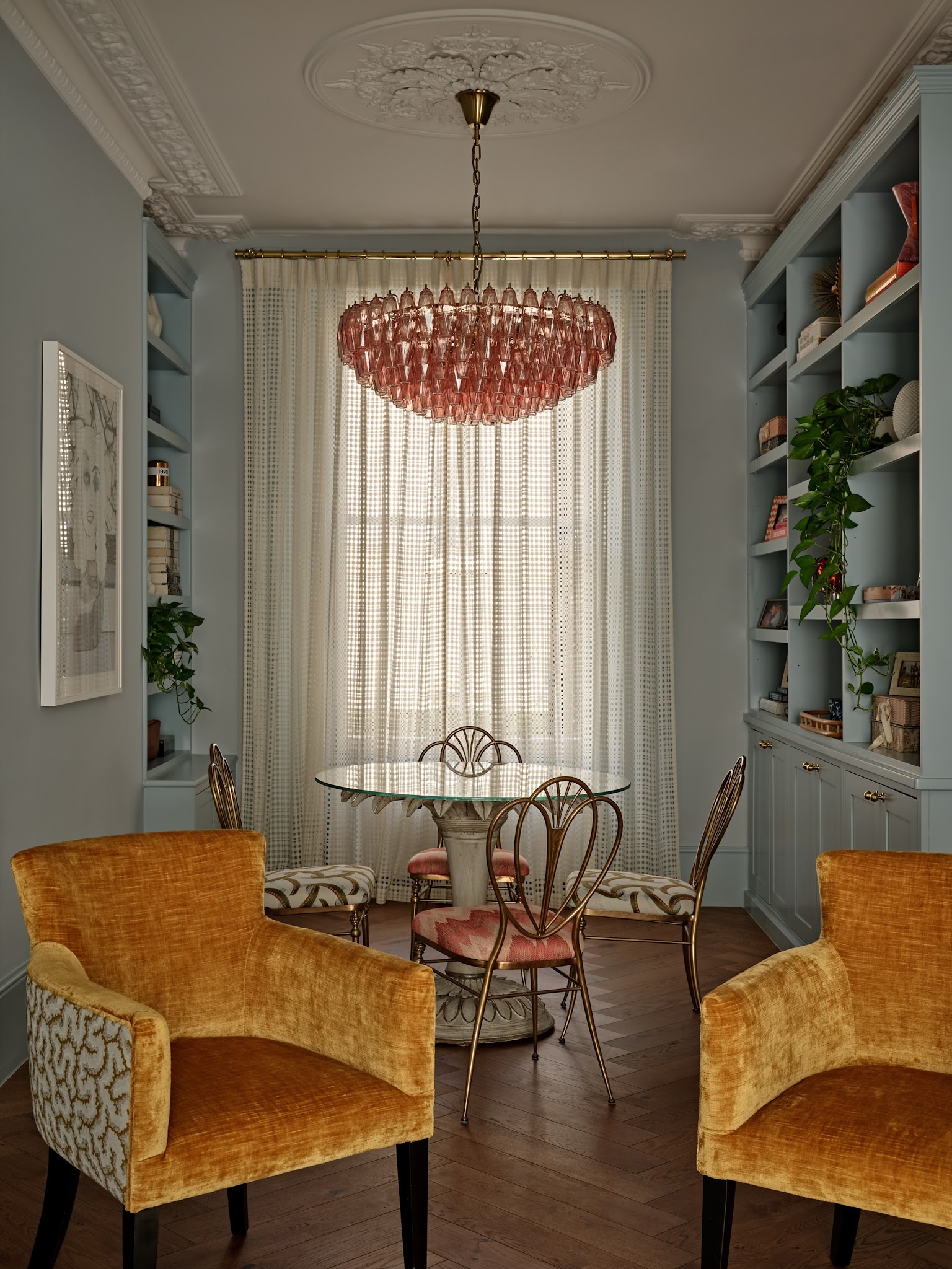 12. Add a Small Table Behind the Lounge Chairs