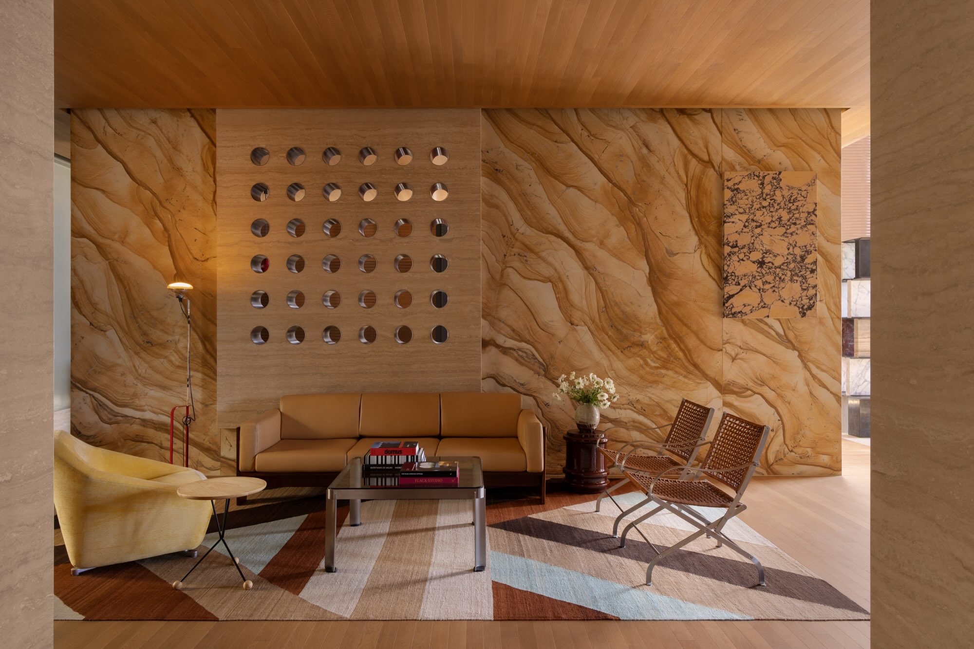 13. Let One Dramatic Stone Wall Set the Palette