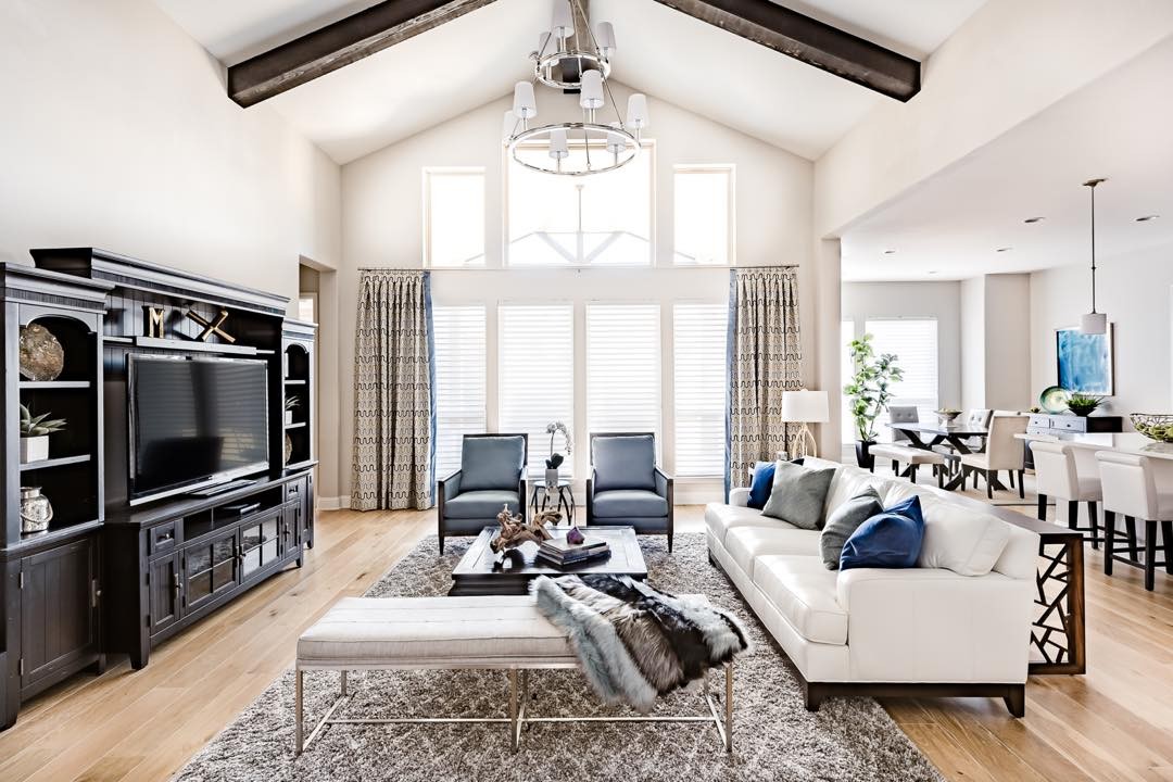 15. Let White Leather Balance Dark Architectural Details