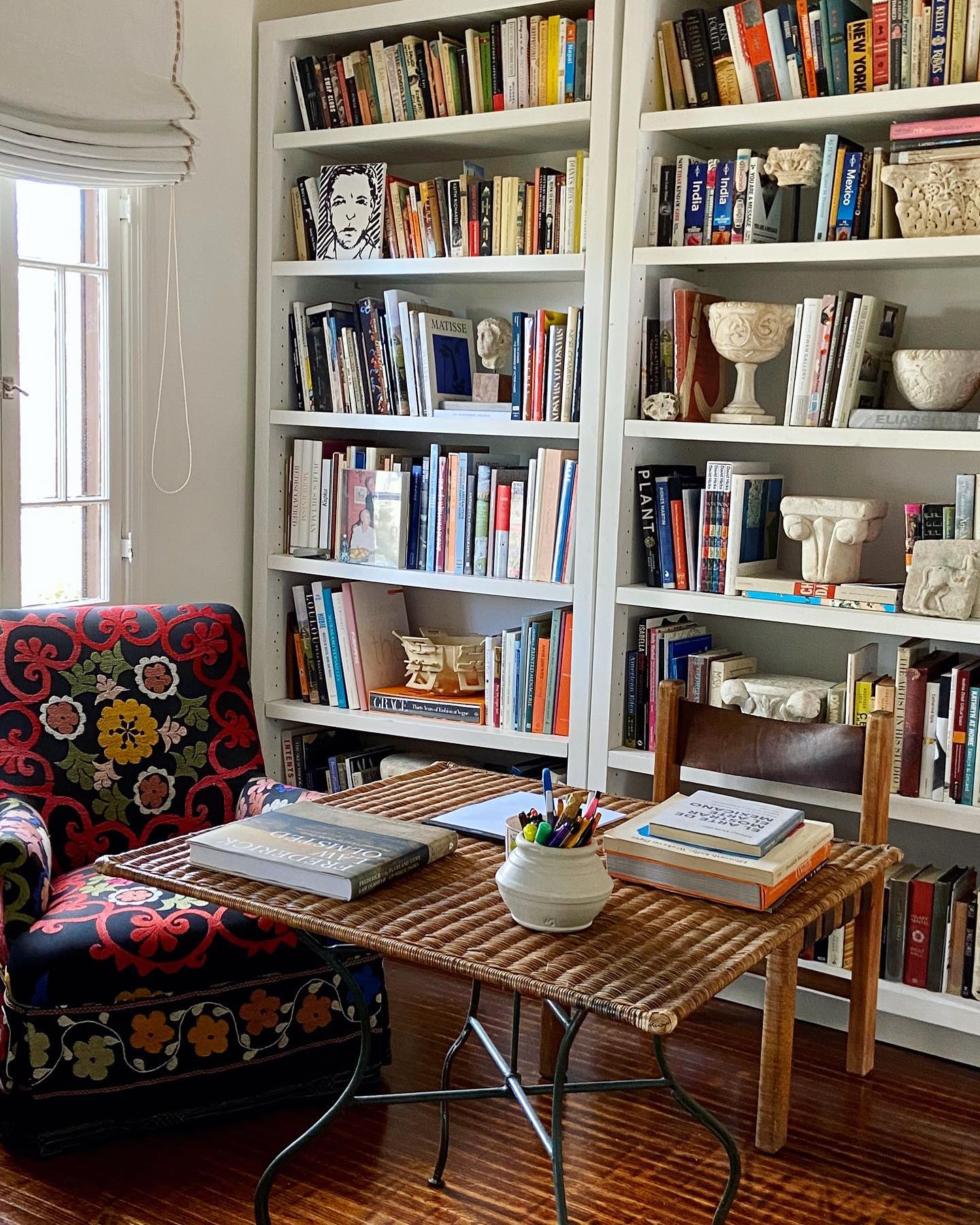 4. Mix Books With Collected Sculptural Objects