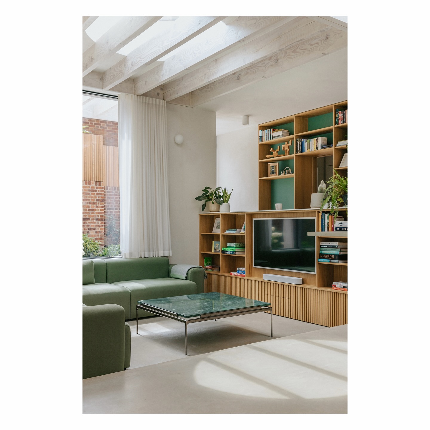 16. Vary Shelf Heights Around a Television
