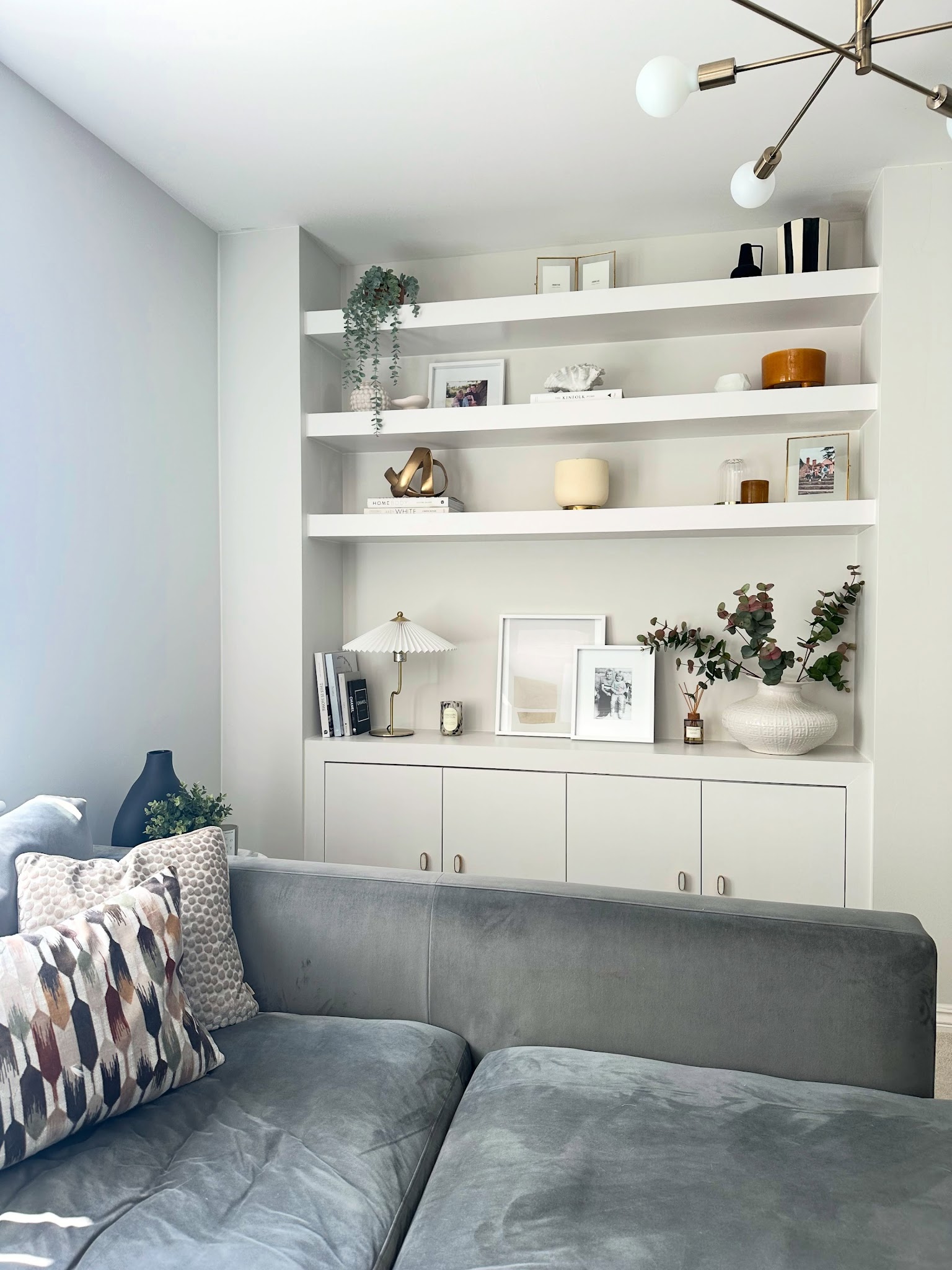 17. Float Long Shelves Above Closed Storage