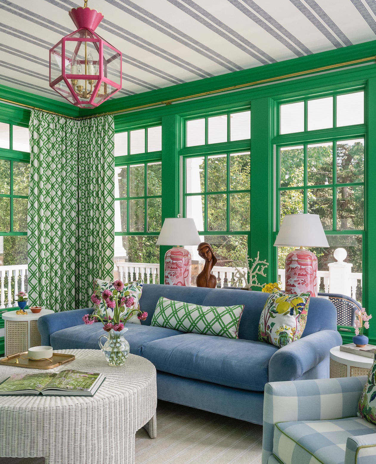 5. Combine Kelly Green, Cornflower Blue, and Pink