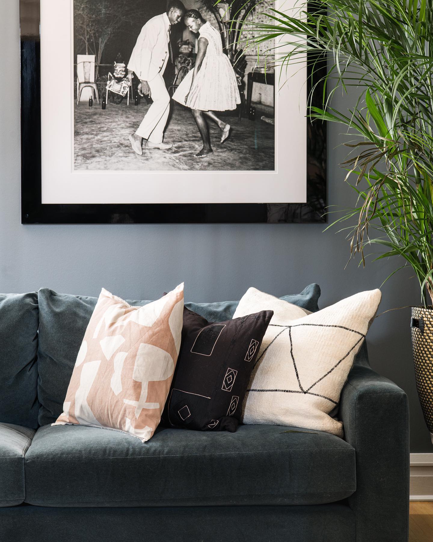 6. Soften Blue Gray and Charcoal with Ivory