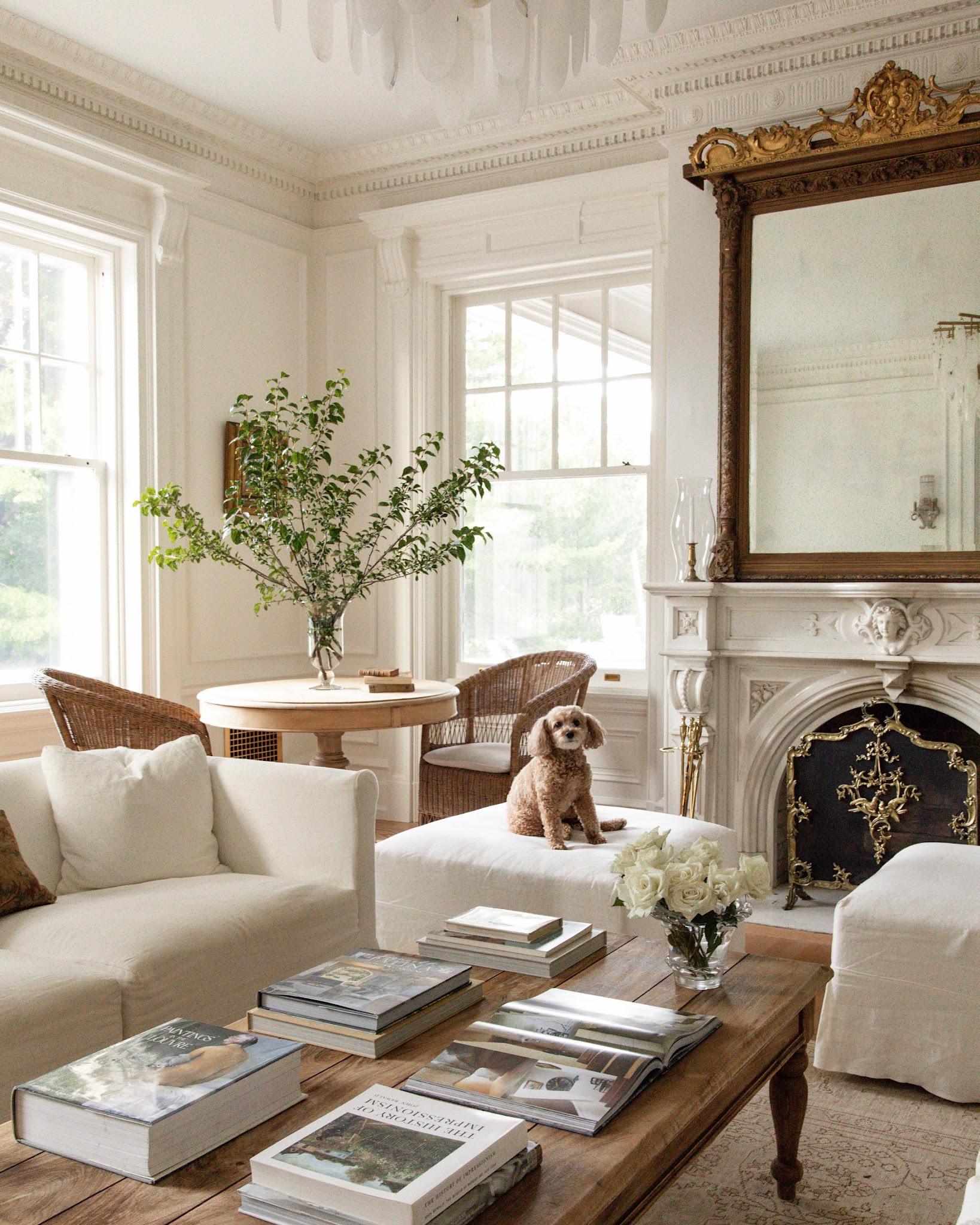16. Spread Low Book Stacks Across the Coffee Table