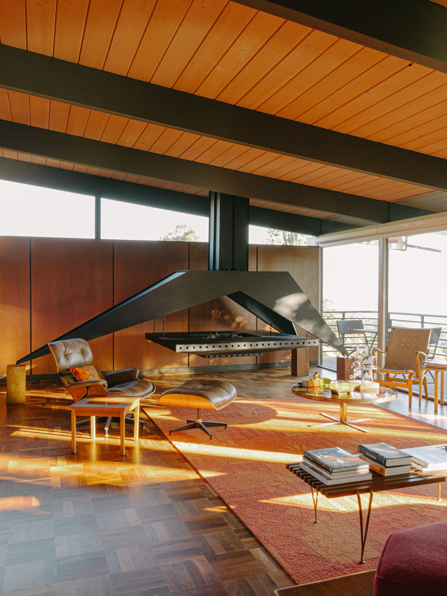 11. Let a Sculptural Fireplace Set the Mood