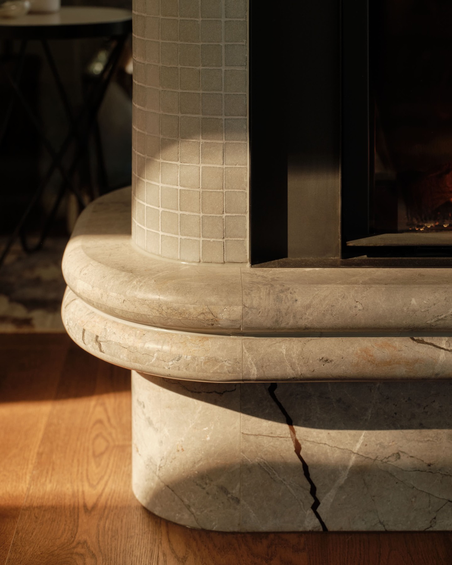 12. Soften Fireplace Lines With Rounded Edges