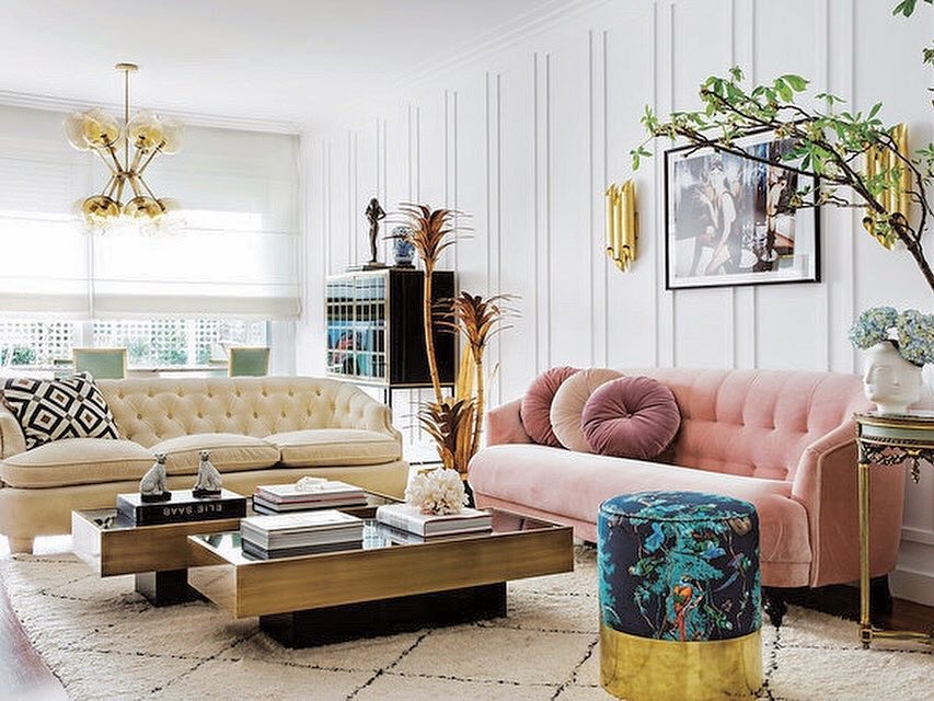 11. Connect Two Sofa Colors Through Similar Shapes