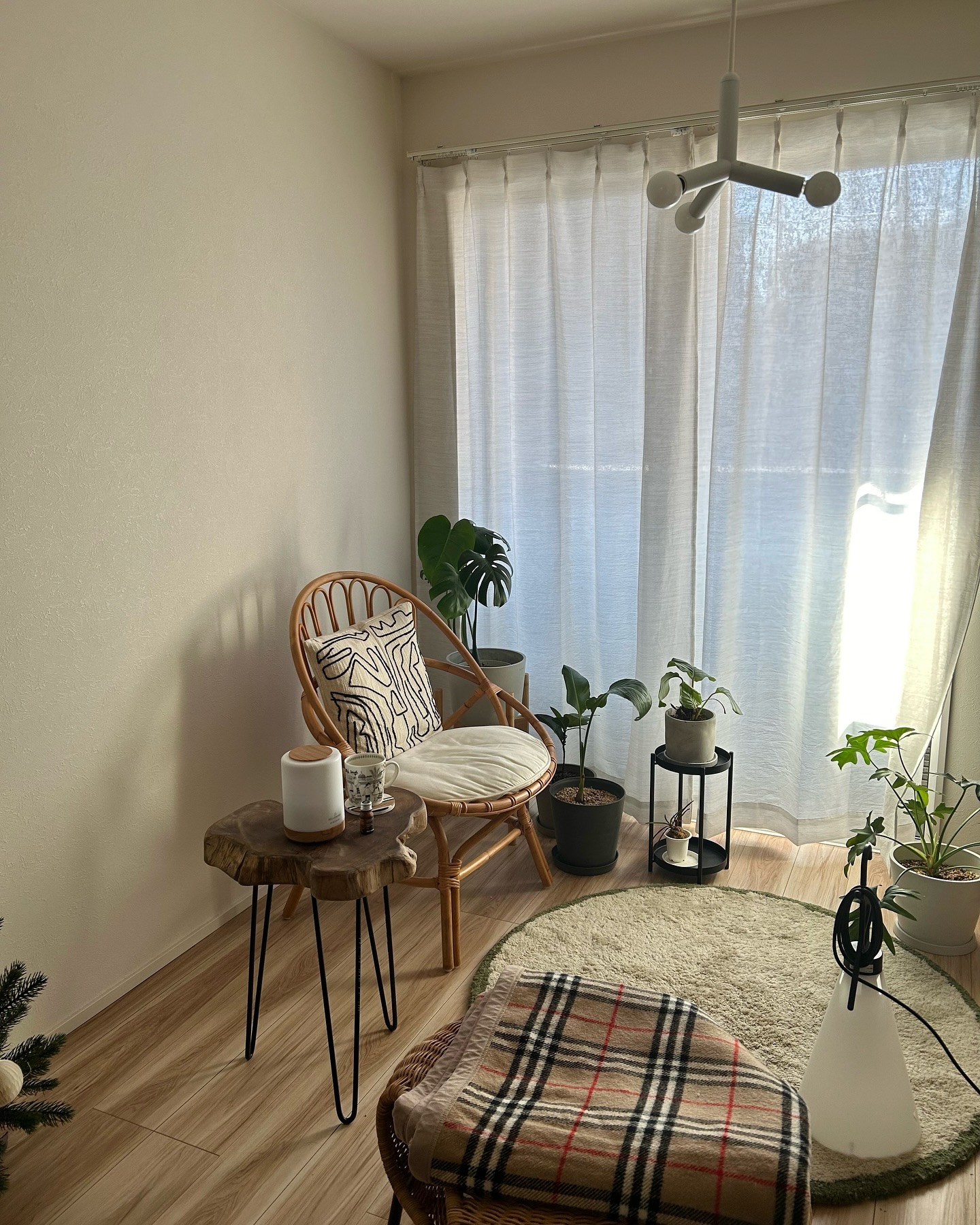 13. Turn a Narrow Living Area Into a Rattan Retreat
