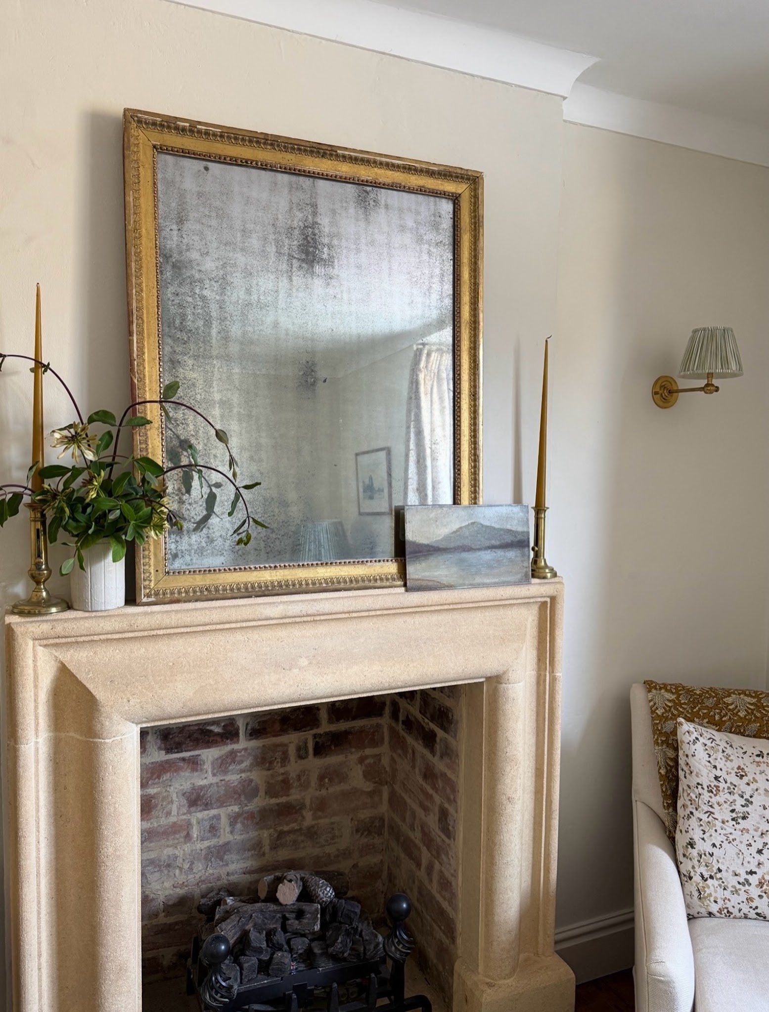 3. Let Antiqued Glass Add Quiet Texture