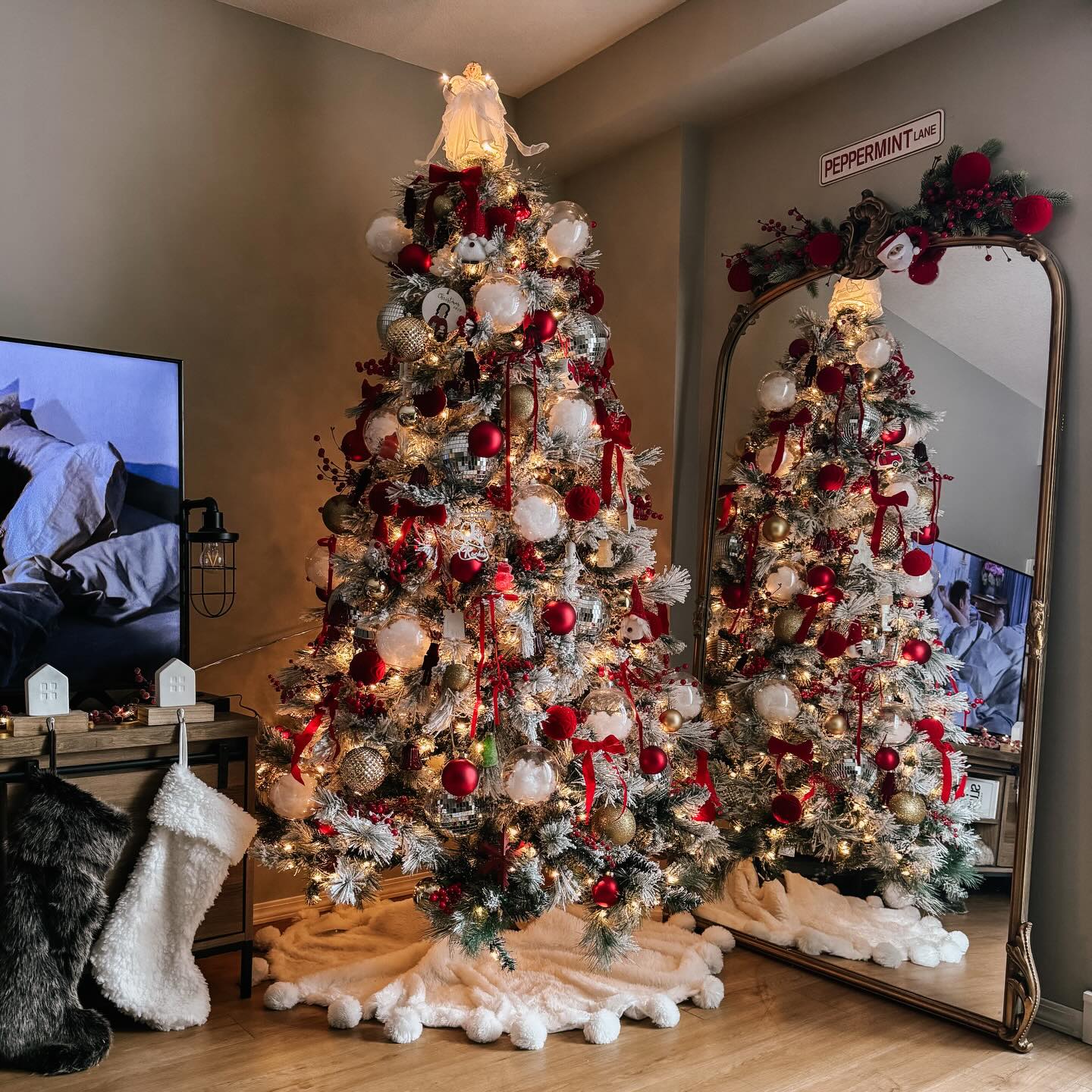 12. Double the Glow of a Seasonal Display