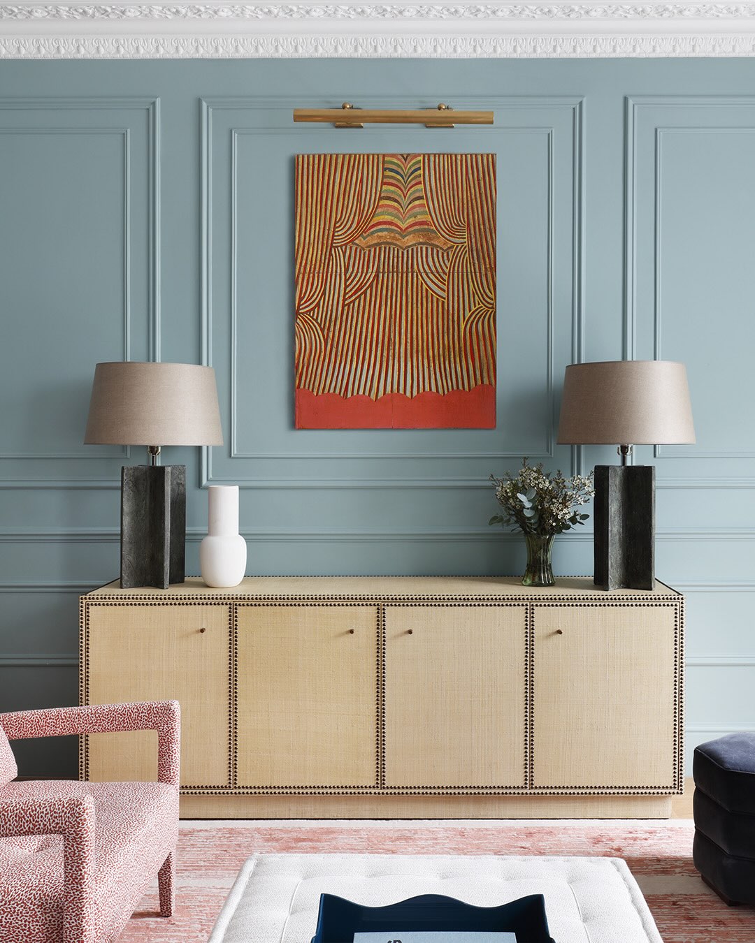 6. Center Artwork Inside Decorative Wall Molding