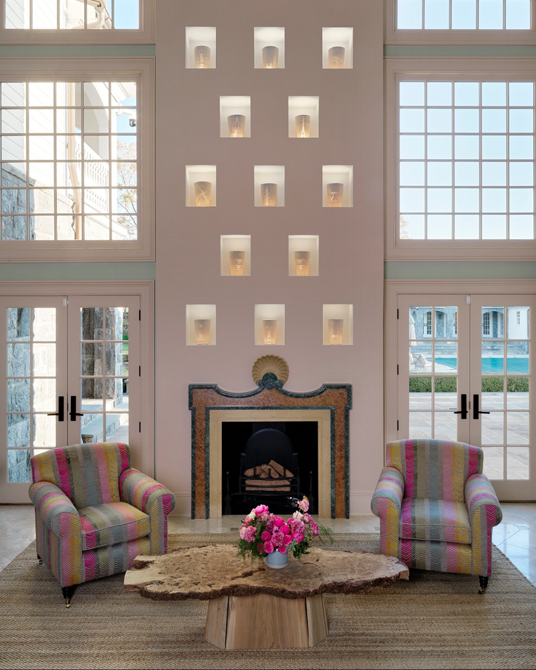 18. Turn a Tall Fireplace Wall into a Display