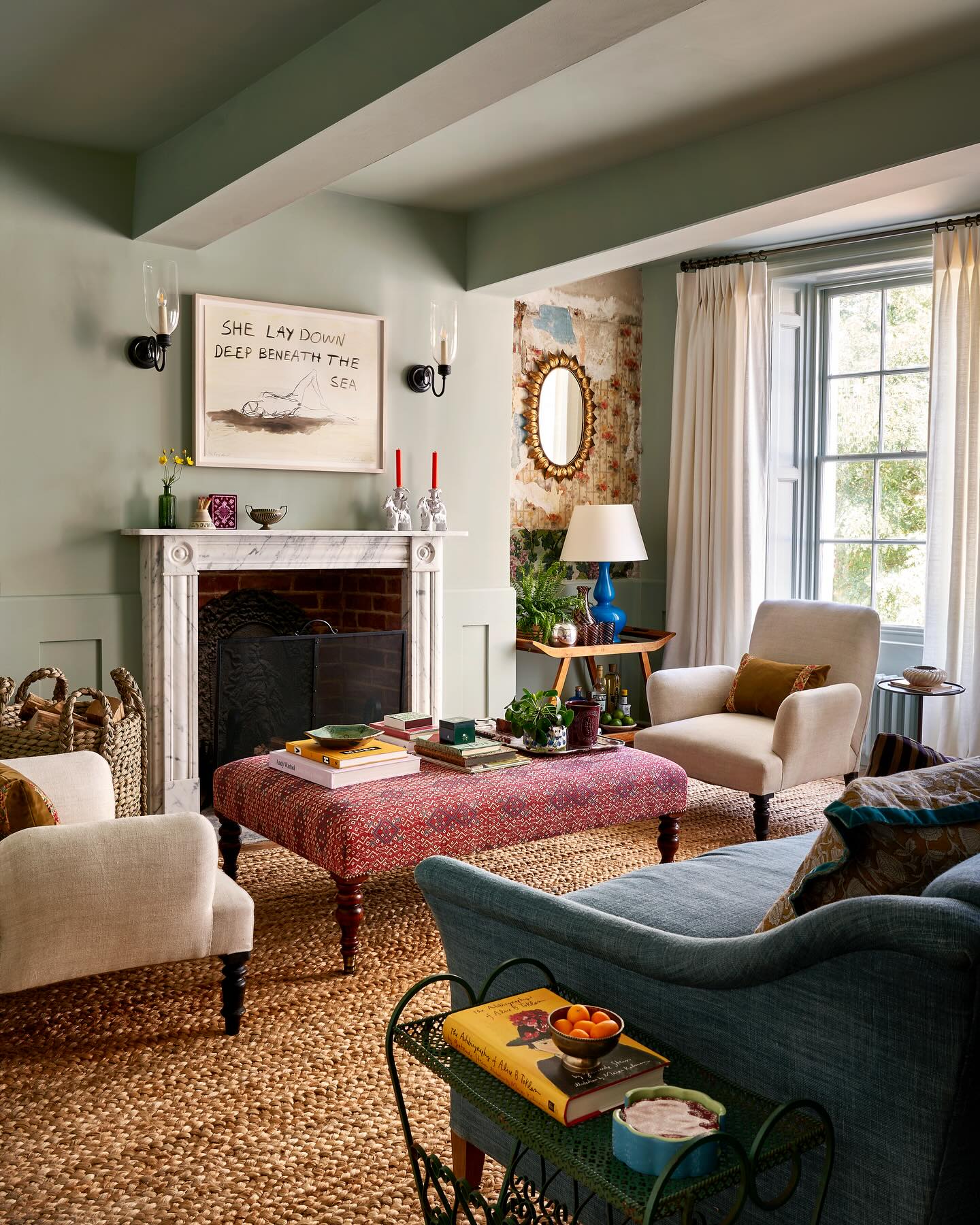 3. Preserve Wallpaper Fragments as Living Room Art