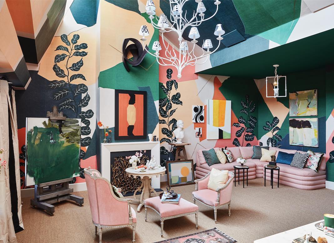 9. Wrap a Vaulted Room in an Abstract Mural