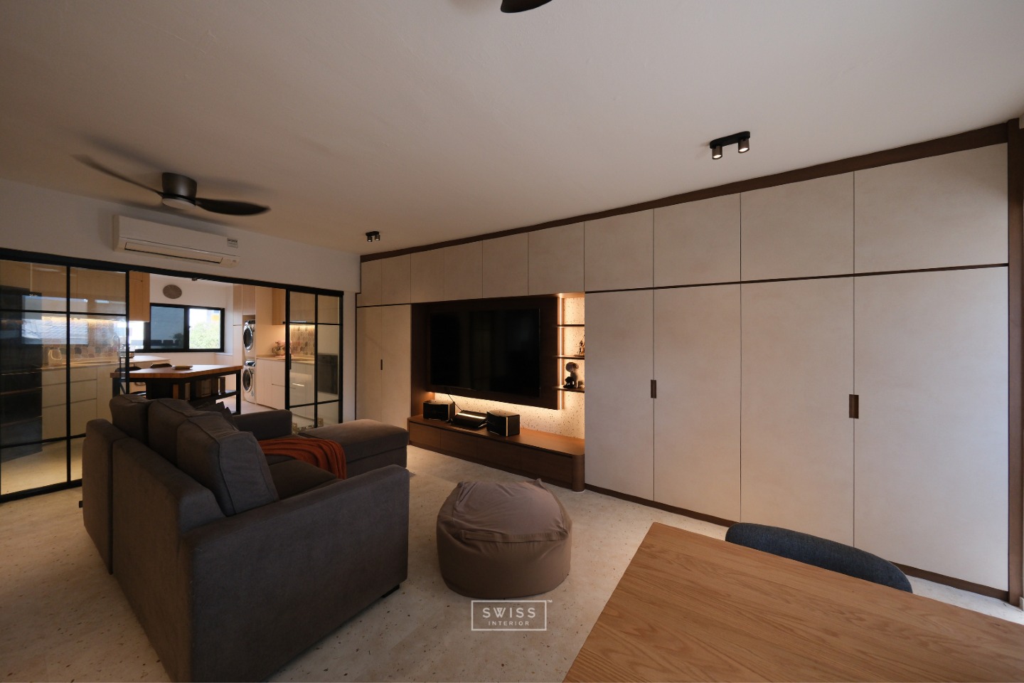 19. Gather Storage Into One Continuous Cabinet Wall