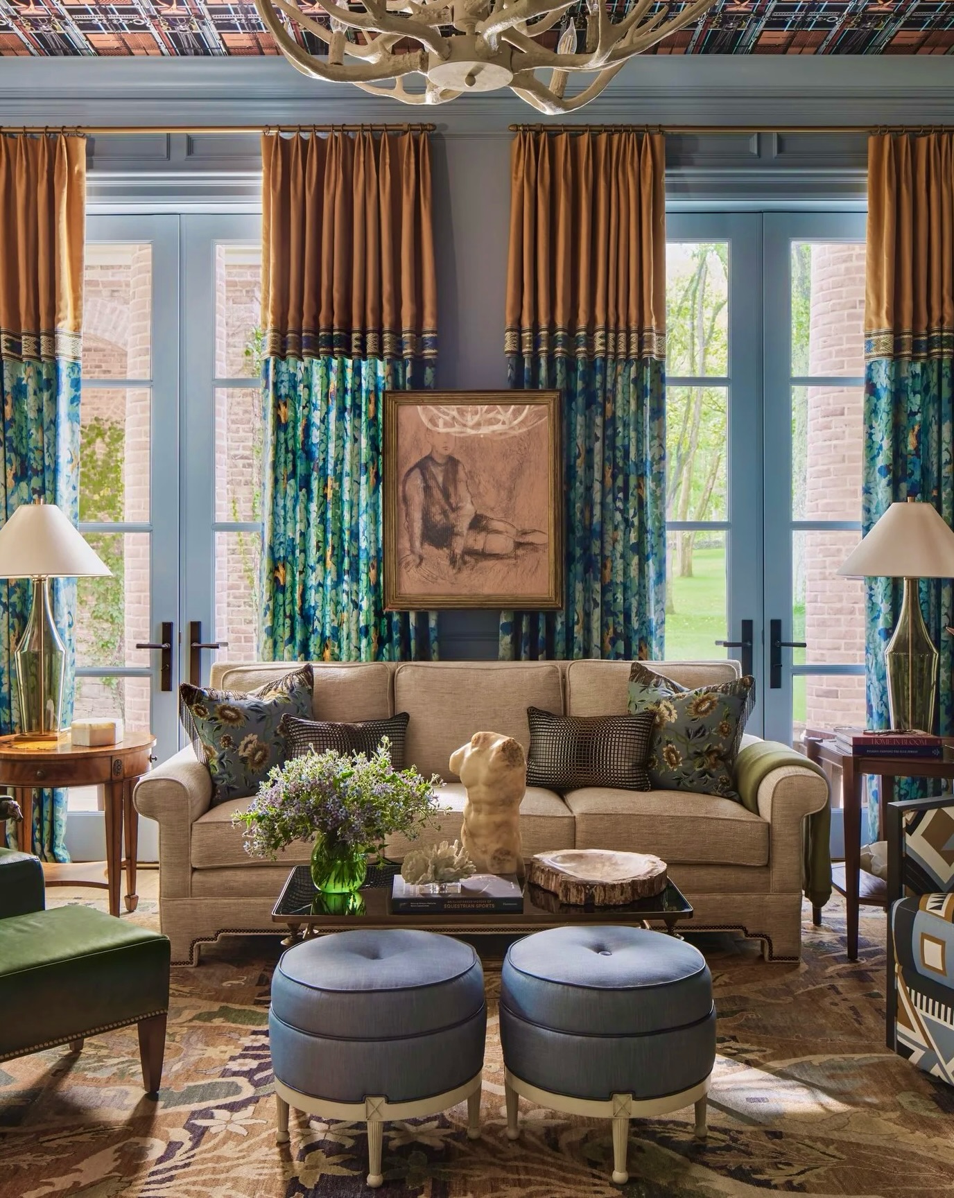 4. Give Full Curtains a Decorative Border