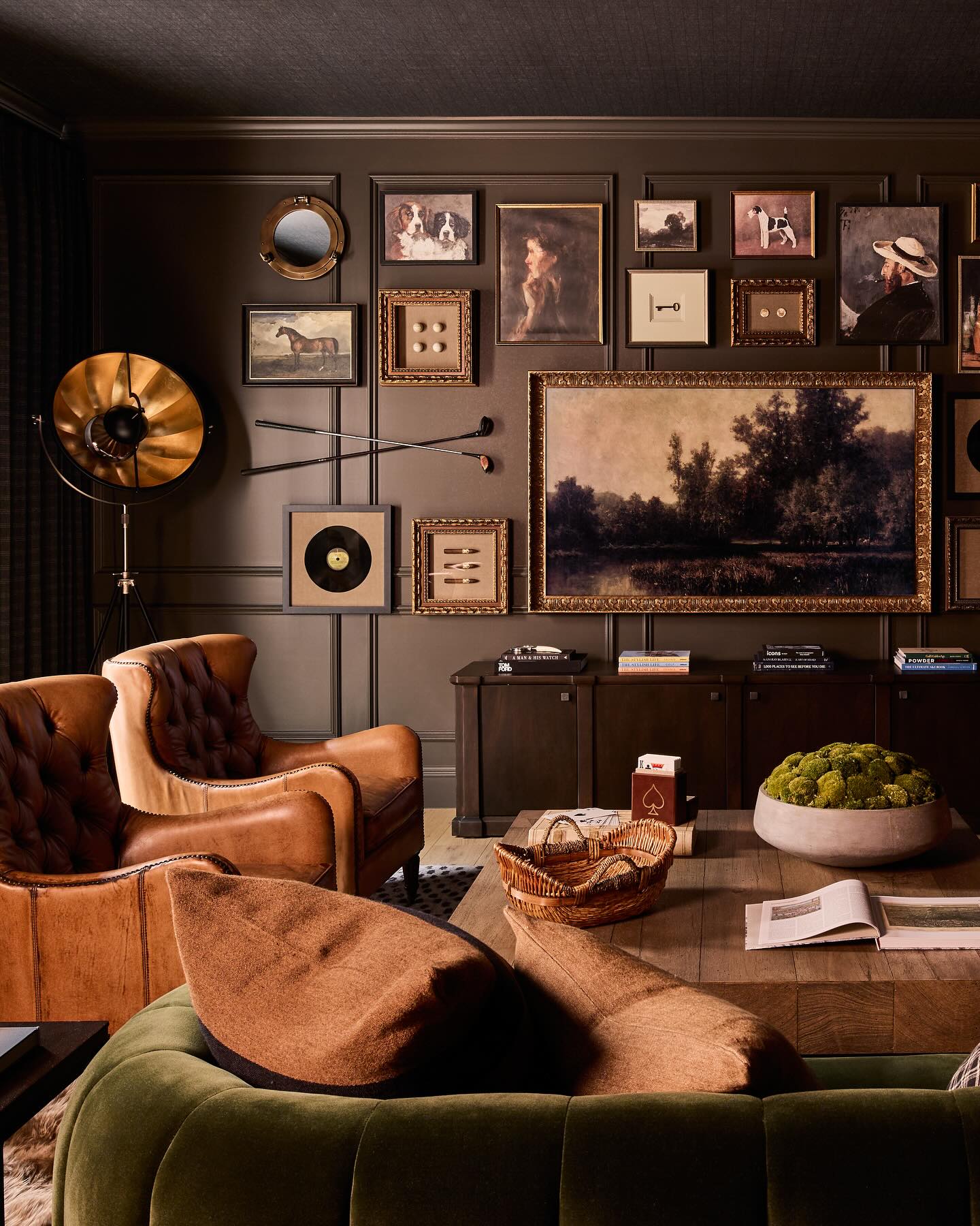 4. Build a Brown Lounge Around Collected Artwork