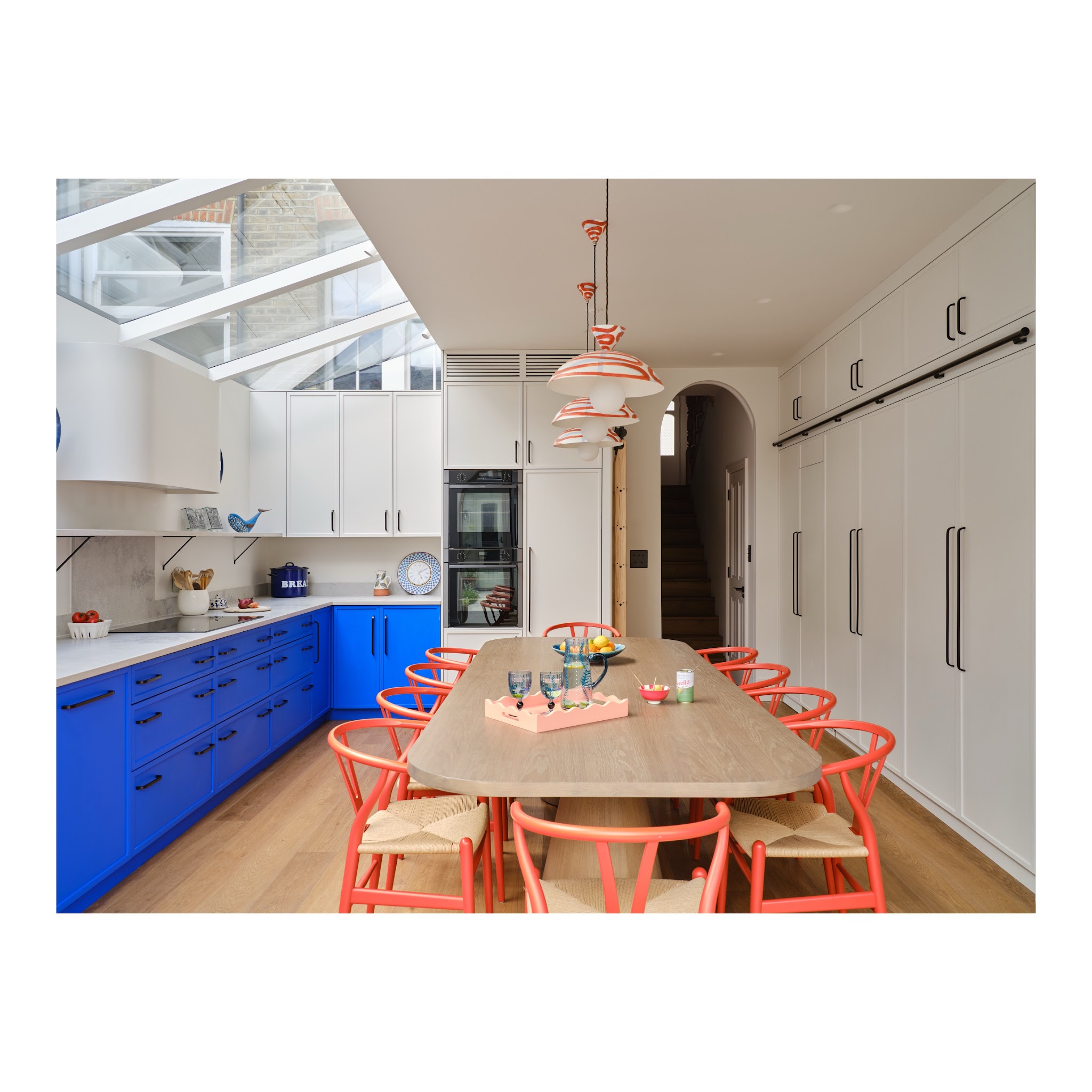 2. Give Wishbone Chairs a Bright Color Treatment