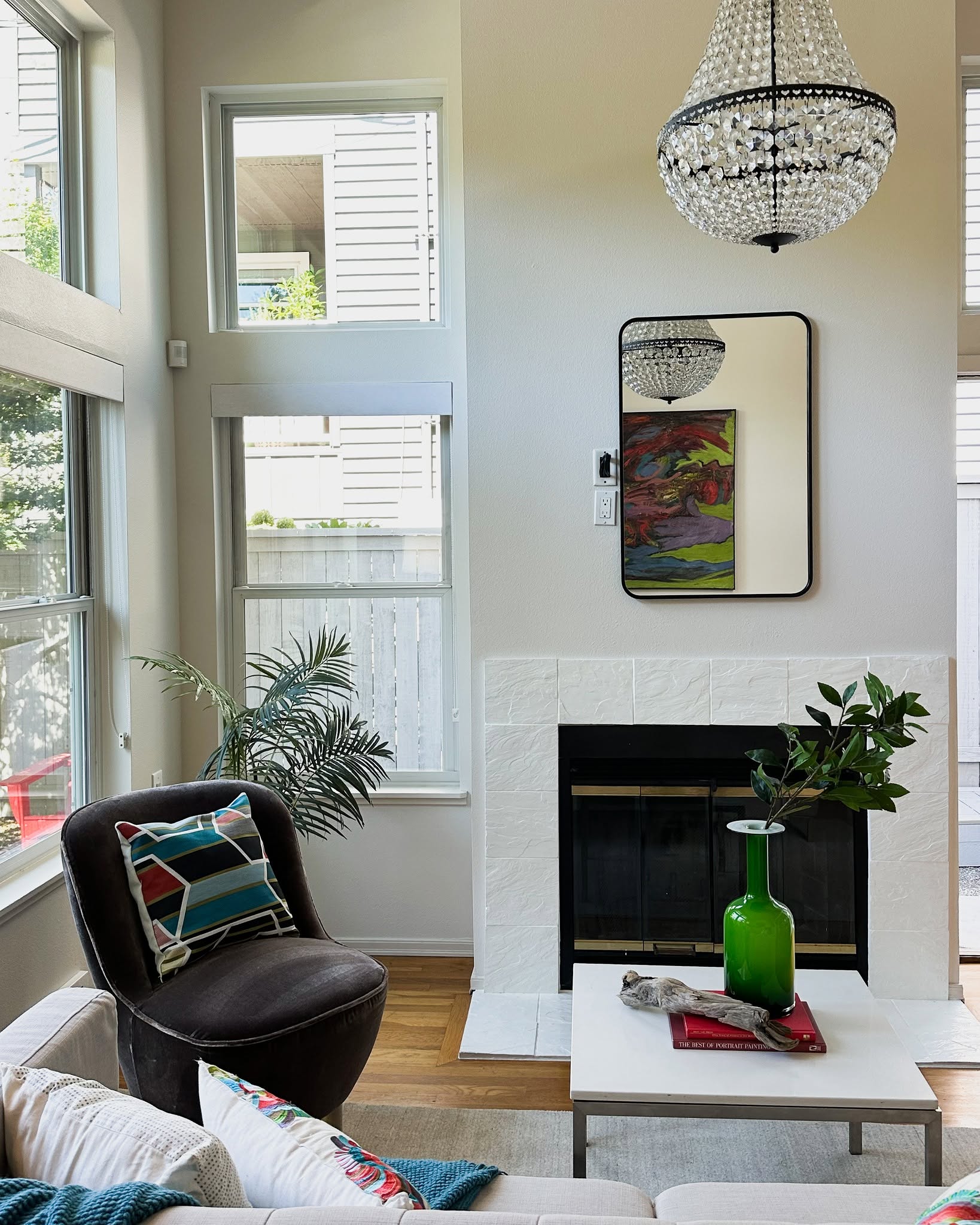 5. Use a Green Accent Against Soft White