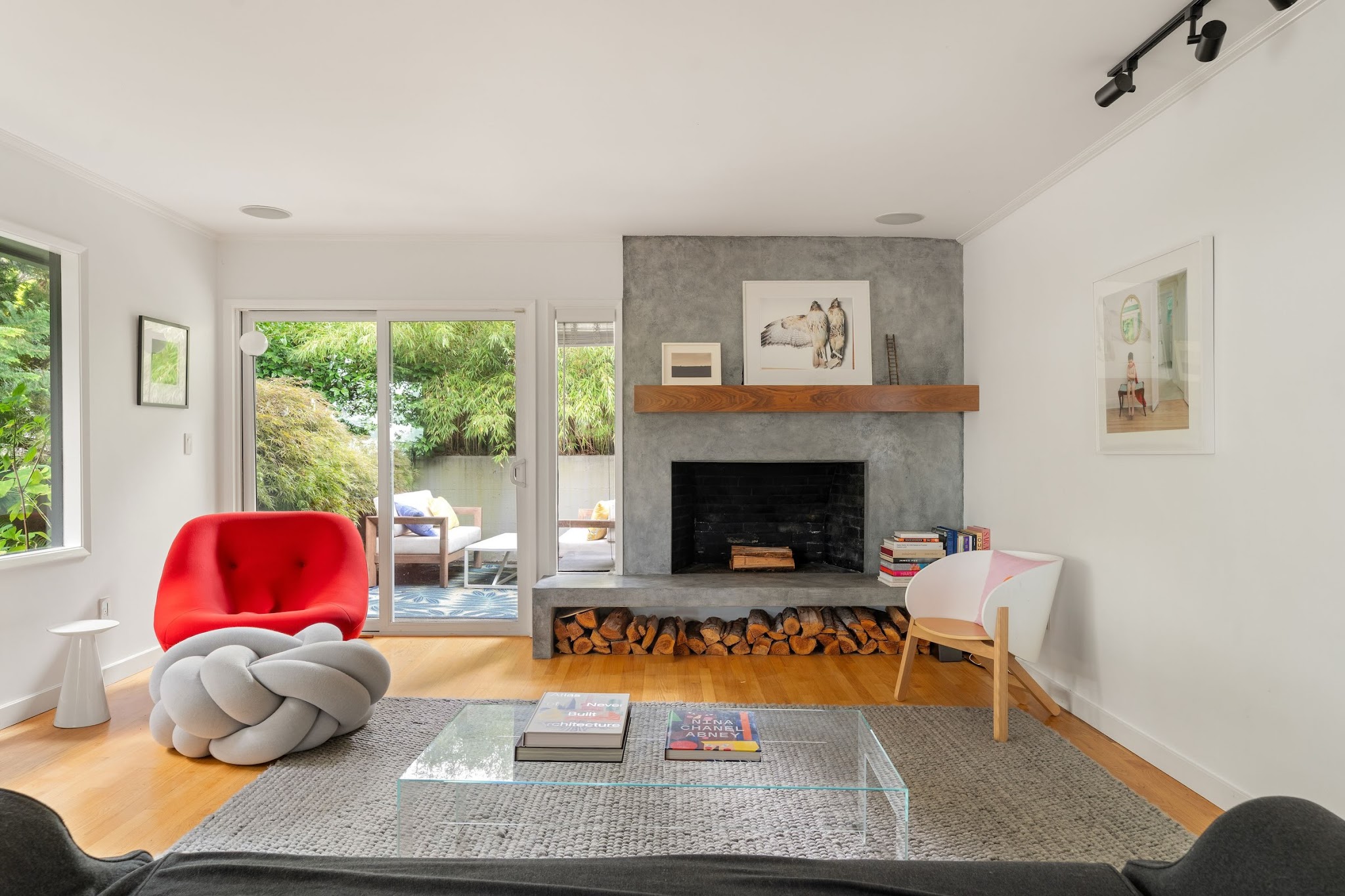 12. Punctuate Pale Gray With a Red Chair