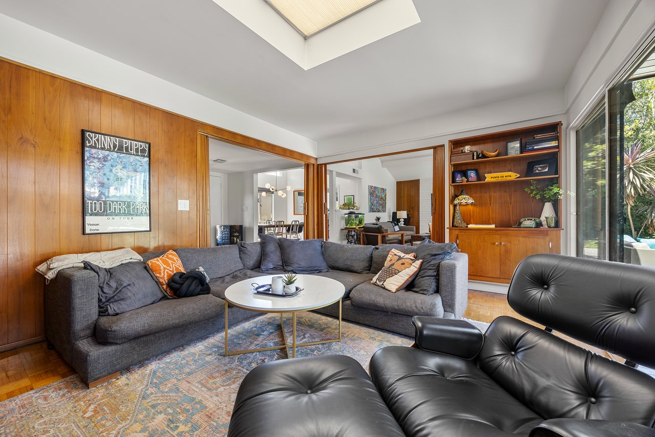 17. Freshen Wood Paneling With Slate Gray