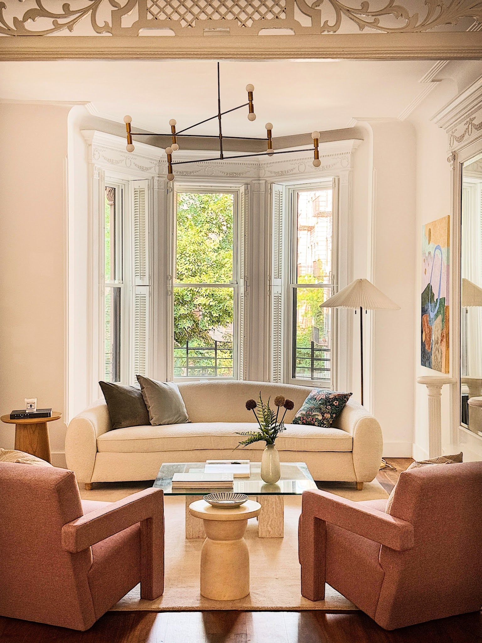 8. Set Clean Furniture Lines Against Ornate Trim