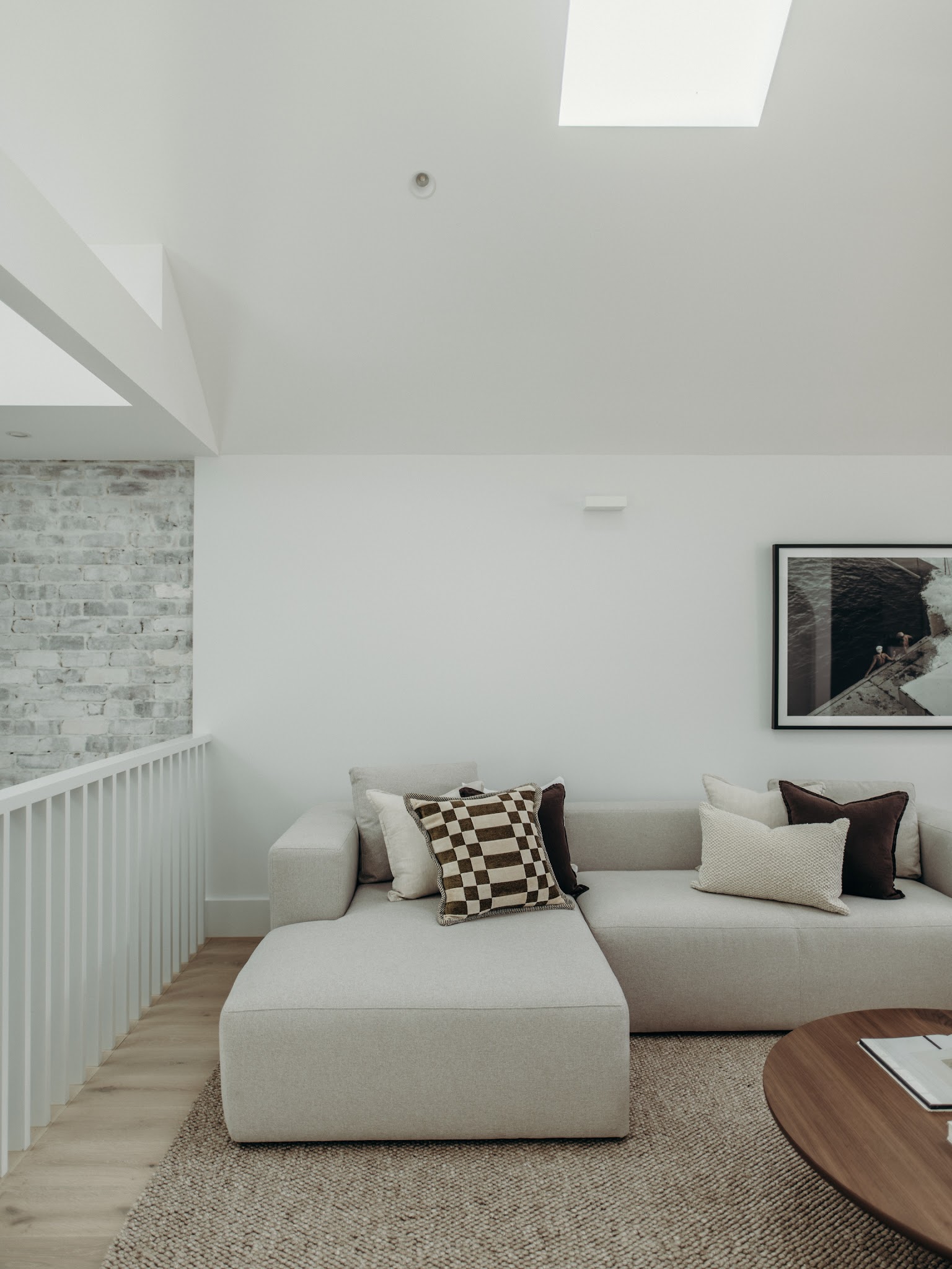 5. Keep Seating Low Beneath a Vaulted Ceiling