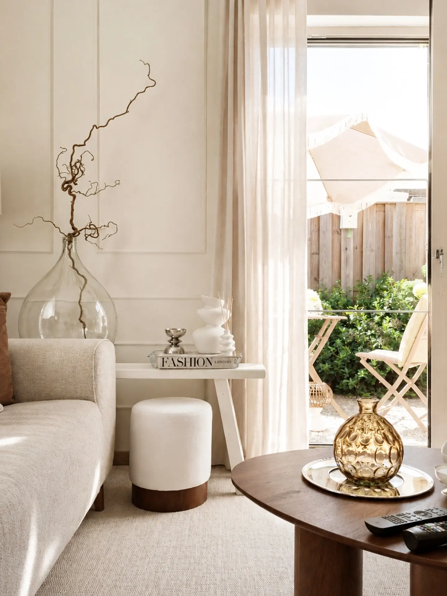 14. Tuck a Small Stool Beneath a Console