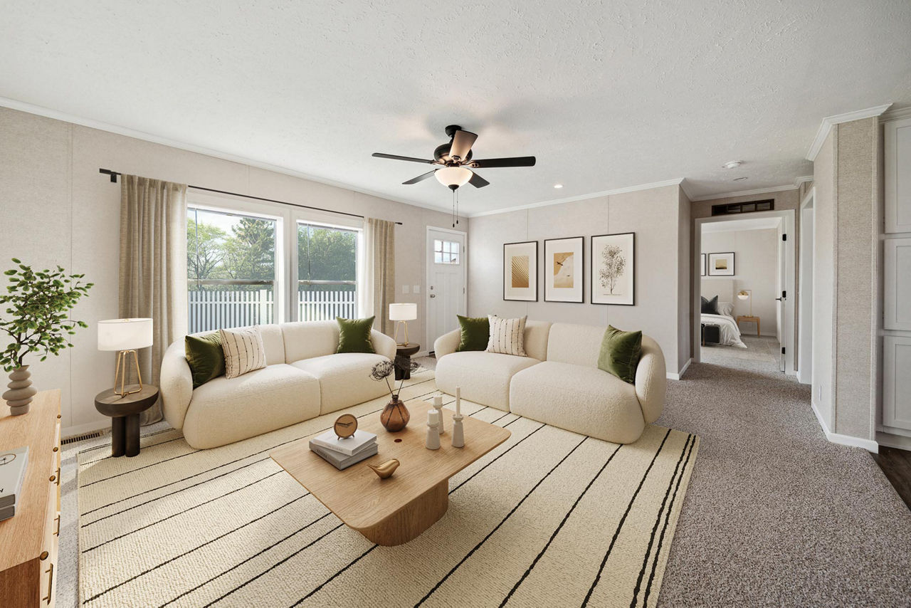 6. Soften the Room With Curved Sofas