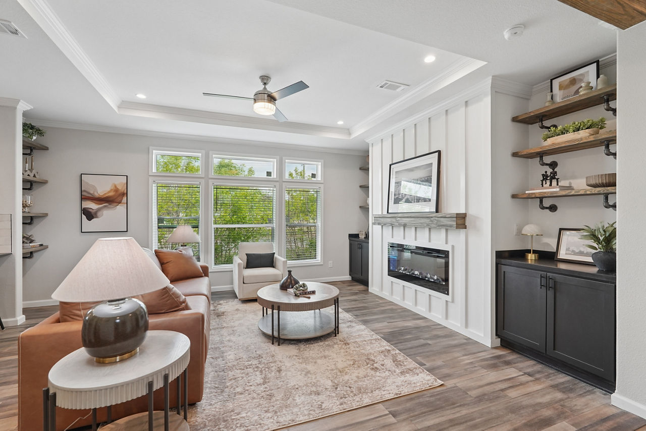 17. Frame a Fireplace With Useful Storage