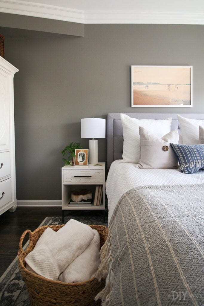 18. Lighten Bedside Storage With Slender Dark Legs