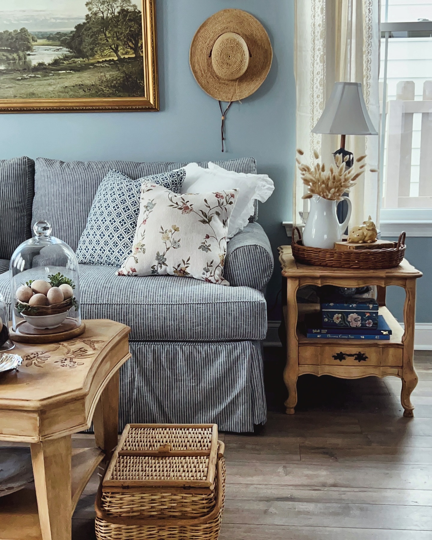 11. Mix Ticking Stripes With Gentle Florals
