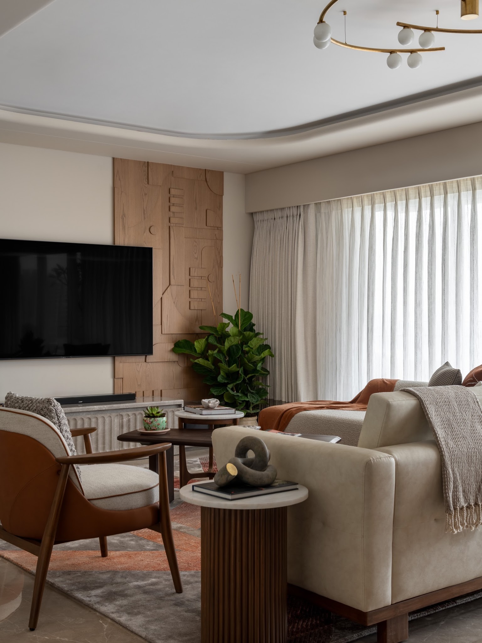 16. Add Relief to the Wall Behind the Television