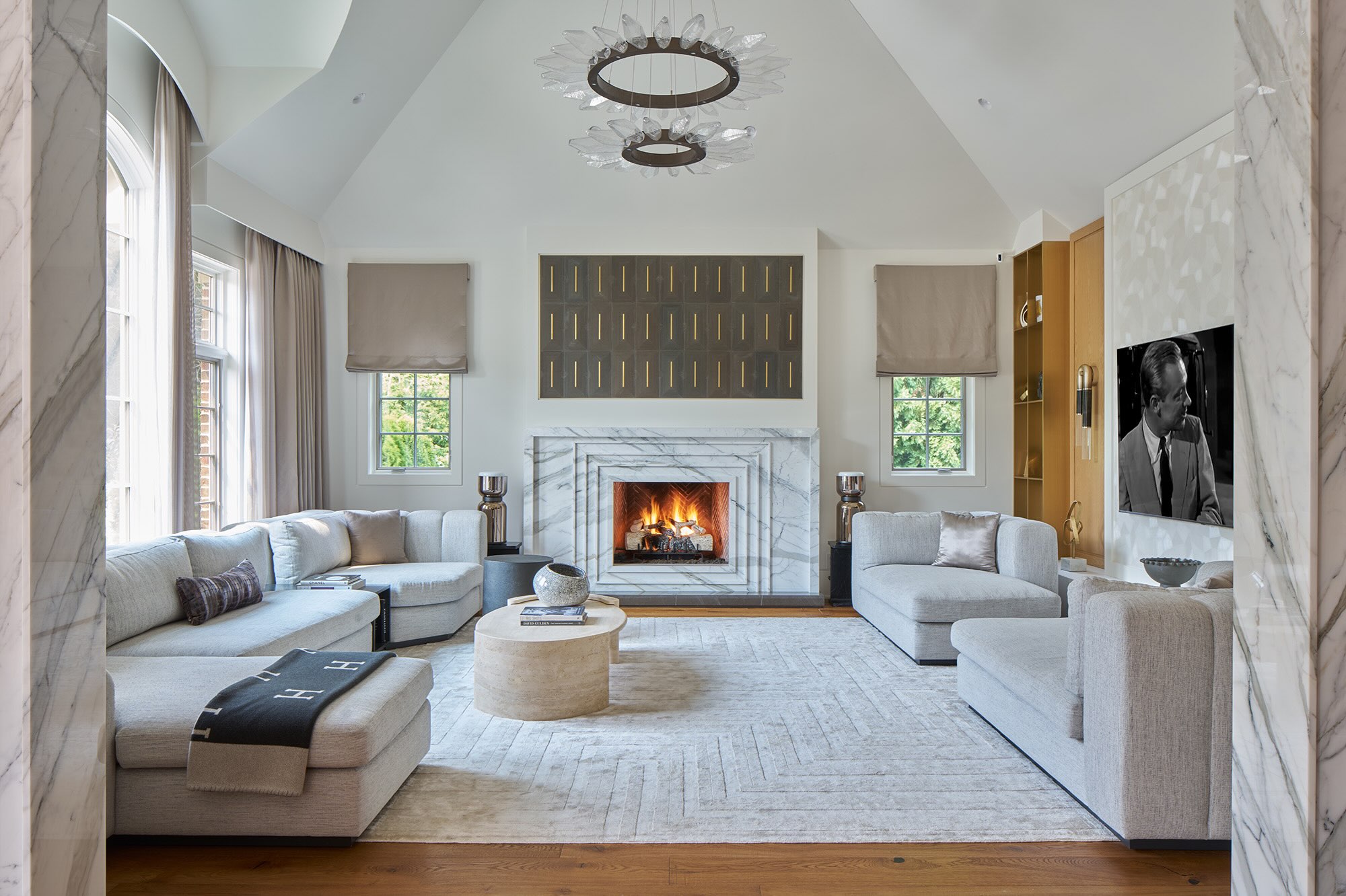 6. Arrange Generous Seating Around the Fireplace