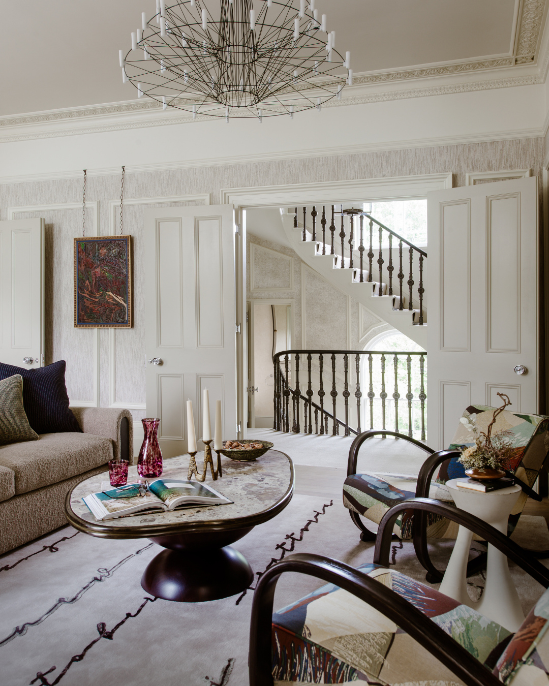 13. Set Contemporary Lighting Against Classic Architecture