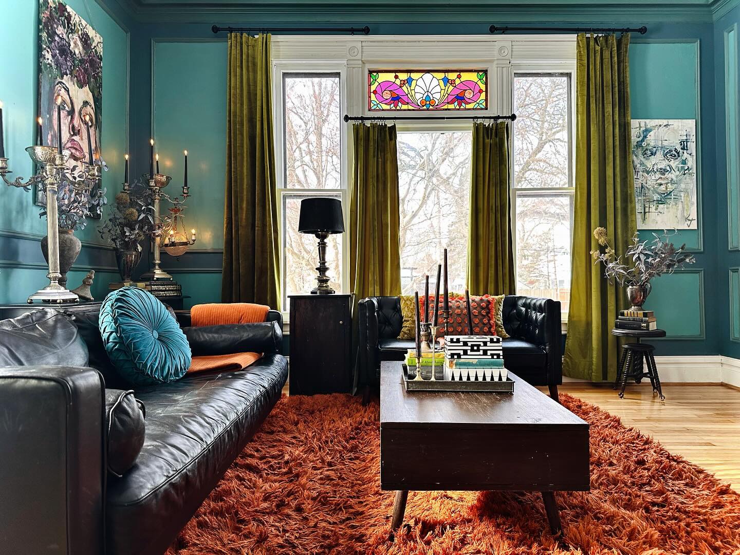 6. Use Stained Glass to Guide a Bold Color Scheme