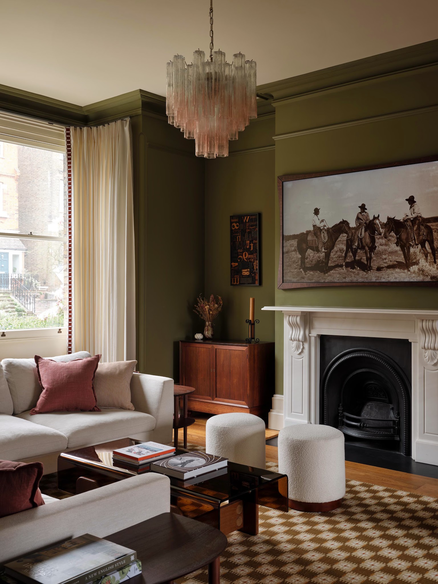 11. Give an Ornate Fireplace a Relaxed Seating Group