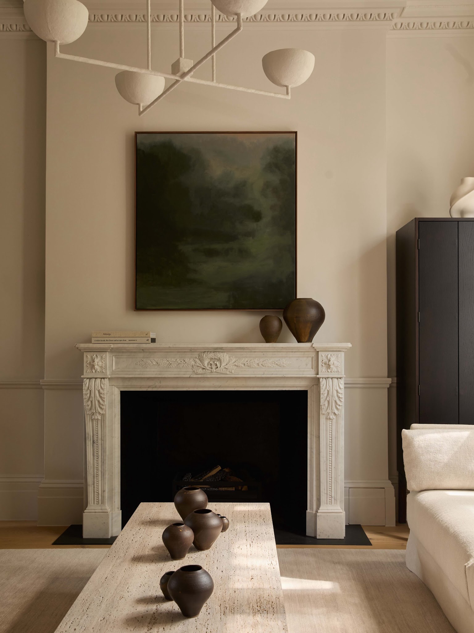 12. Keep a Carved Mantel Almost Bare
