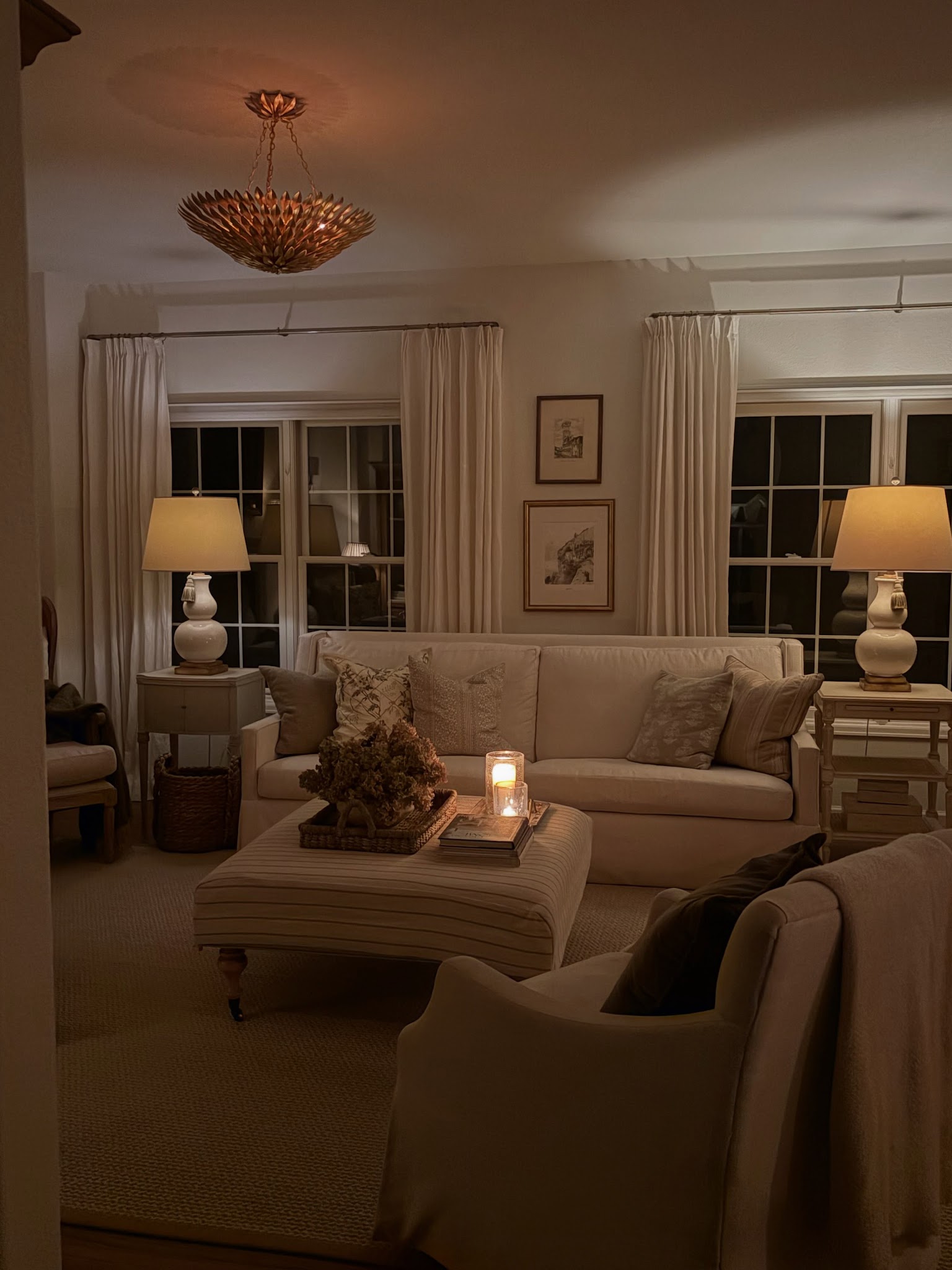 5. Build Evening Mood With Lamps Beside the Sofa