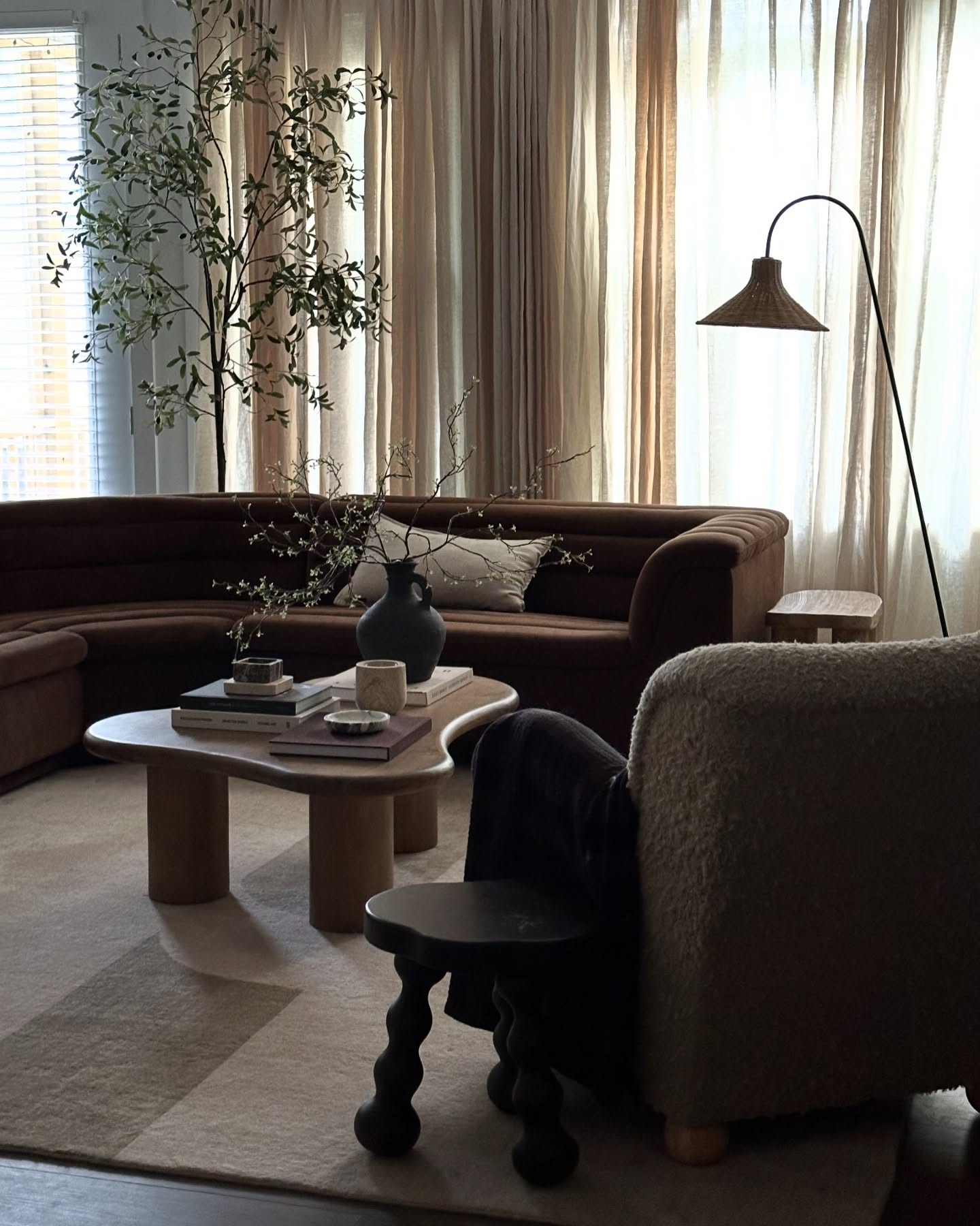 4. Let Chocolate Upholstery Create the Mood