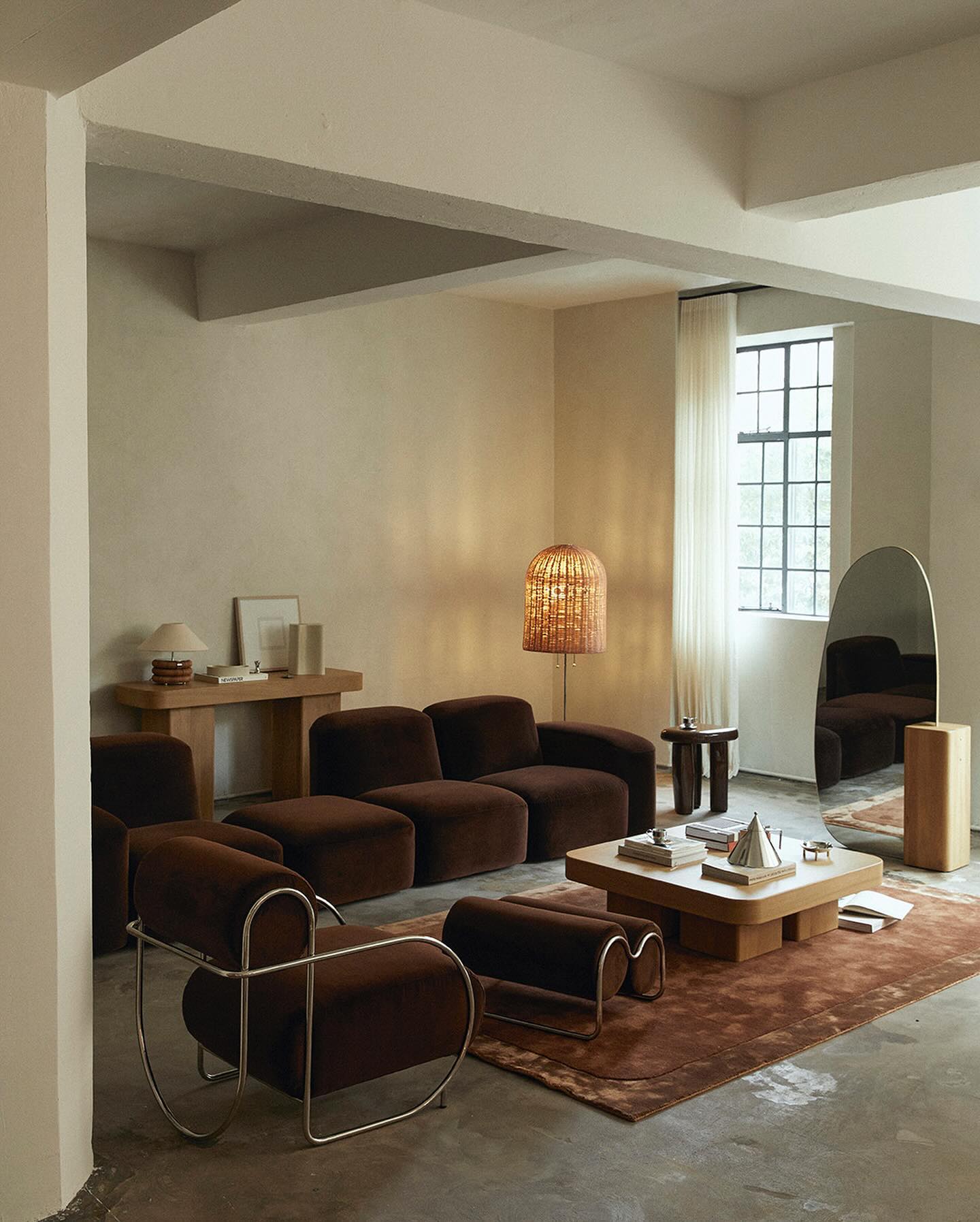 11. Build a Chocolate Seating Group Around Warm Light